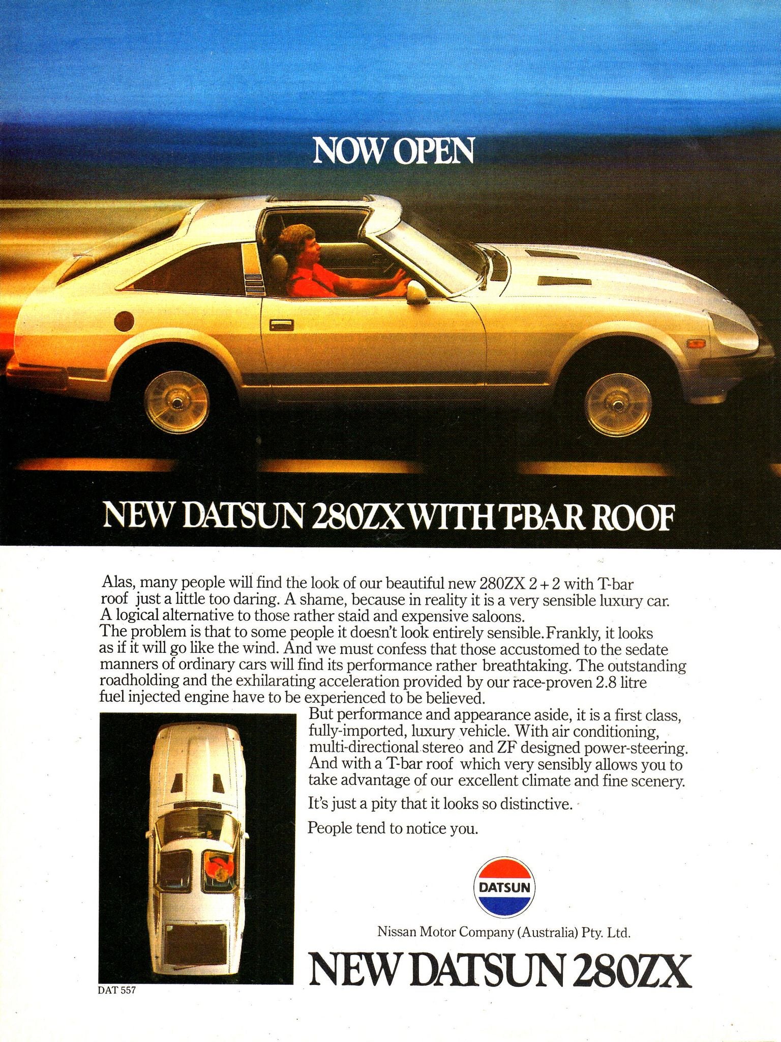 1980 DATSUN 280 ZX AUSTRALIAN AD