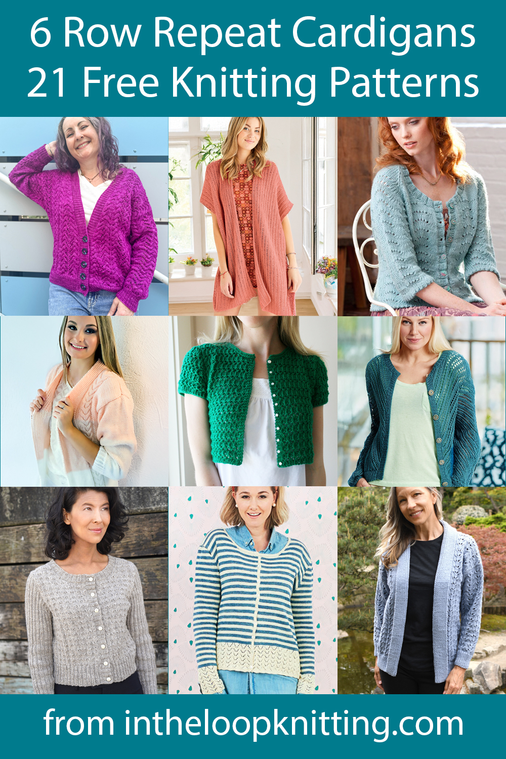 In - 6 Row Cardigan Knitting Patterns These cardigans are knit with 6 ...