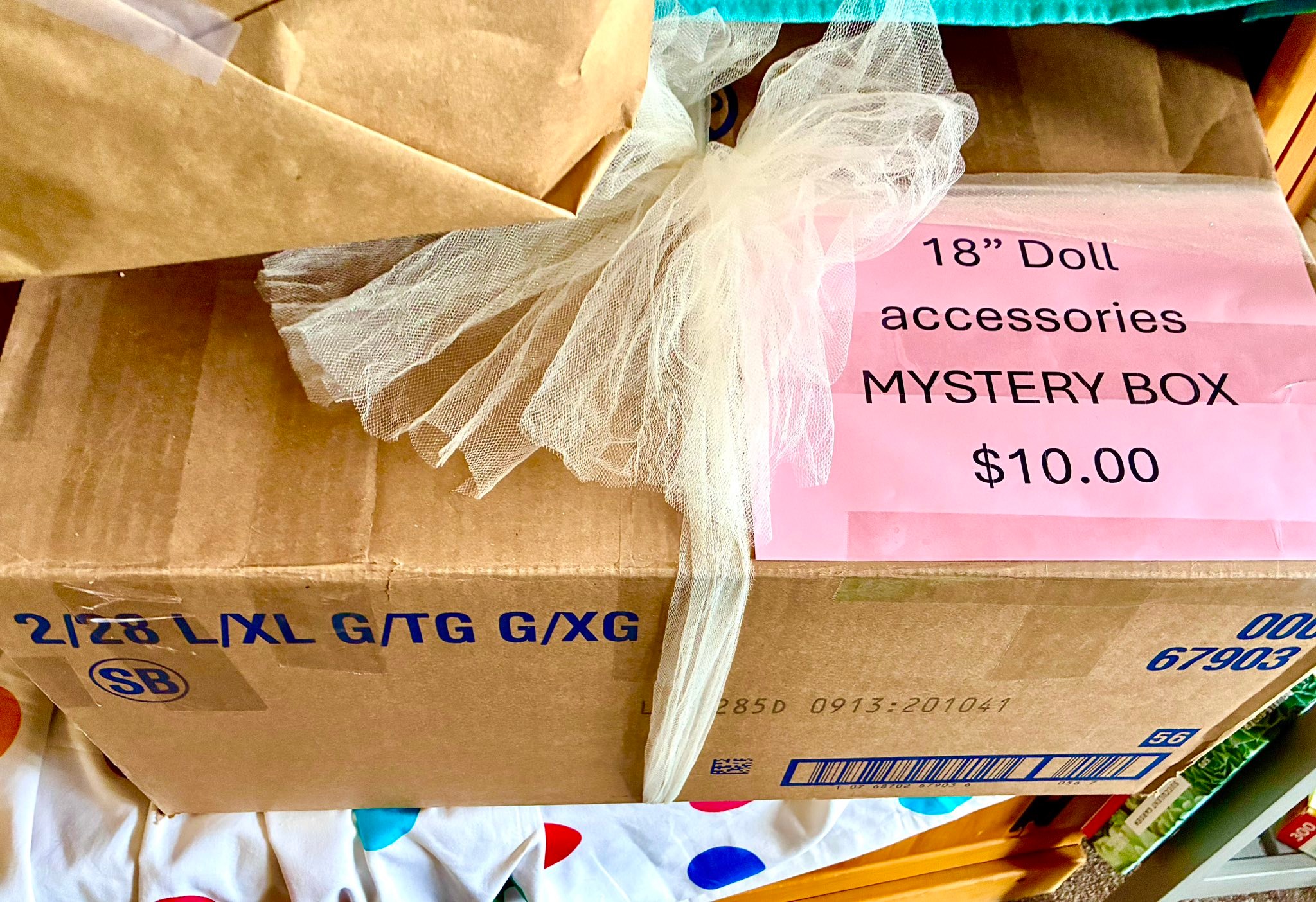 Mystery boxes for American Girl dolls with furniture and accessories