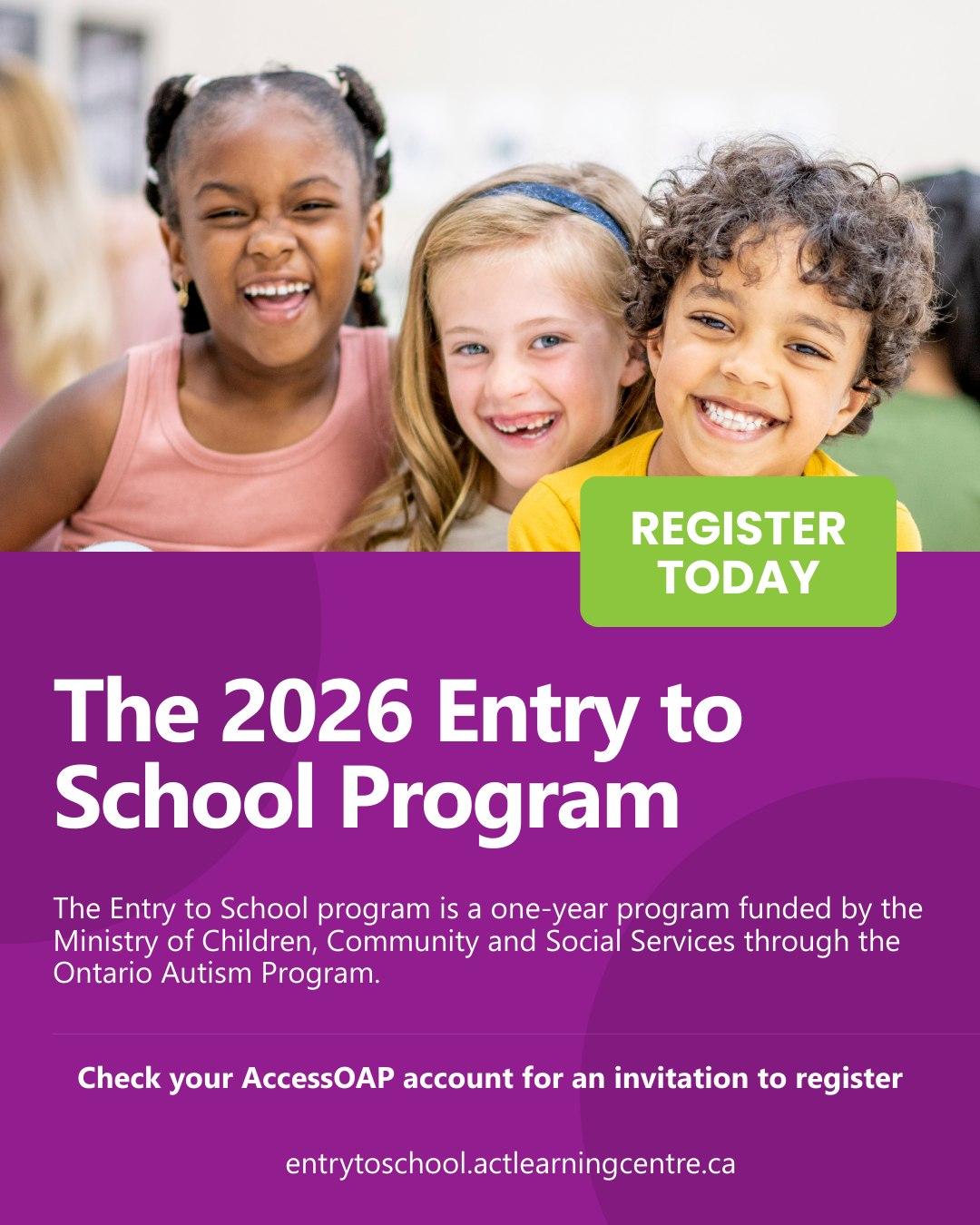 ConnectWell - Registration is open for the 2026 Entry to School program ...