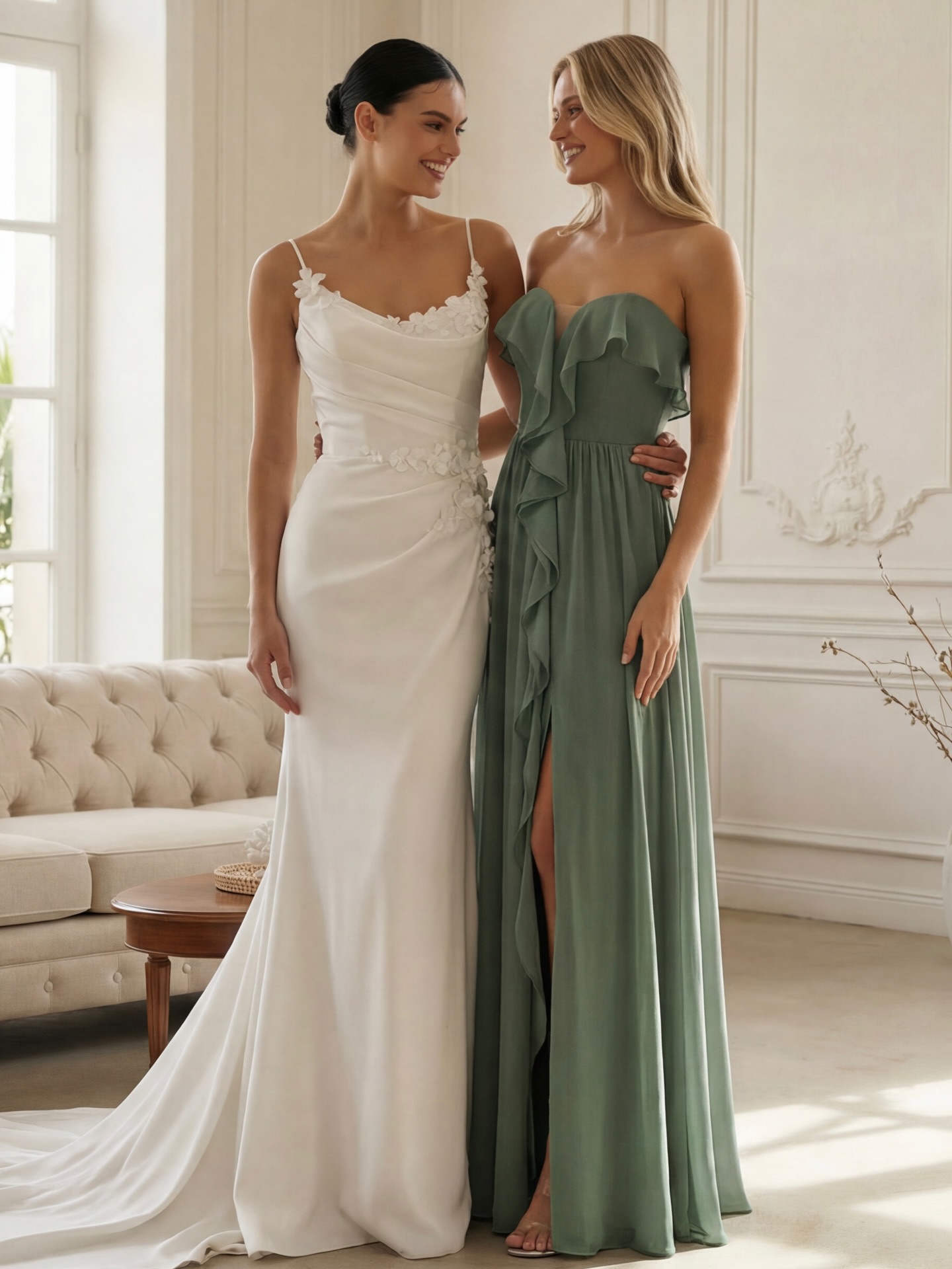 jasmine bridal bridesmaid dresses Something NEW is in the works… 👀✨ Introducing the new look — made for main character moments 🤍 Bridal + Bridesmaids styles you've been dreaming of… Coming soon 💍✨ Save product type: shoe Marine Amazing Dress Blues Color:Nude/Mint