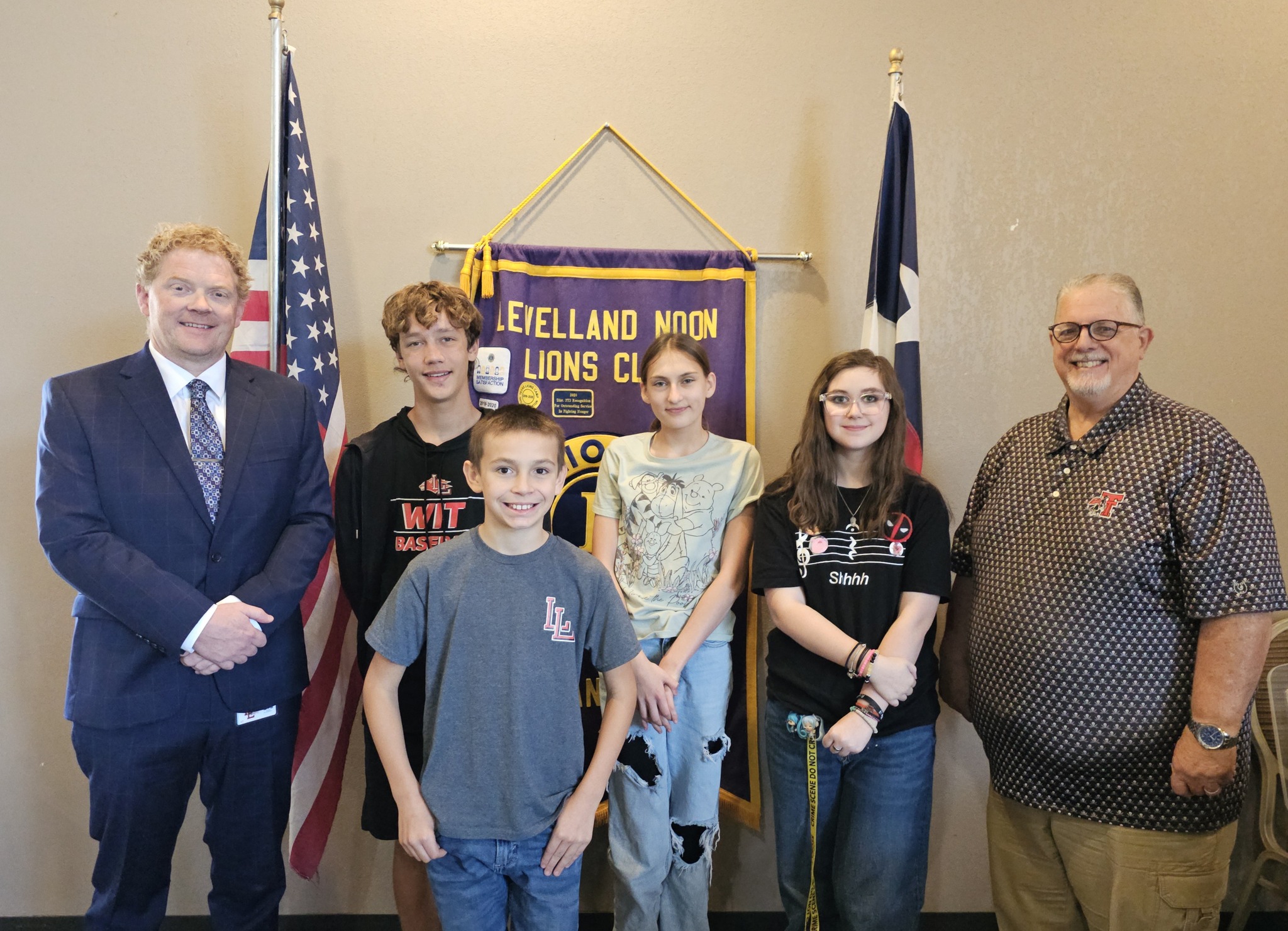 Levelland - LMS thanks The Levelland Noon Lions Club for honoring their ...