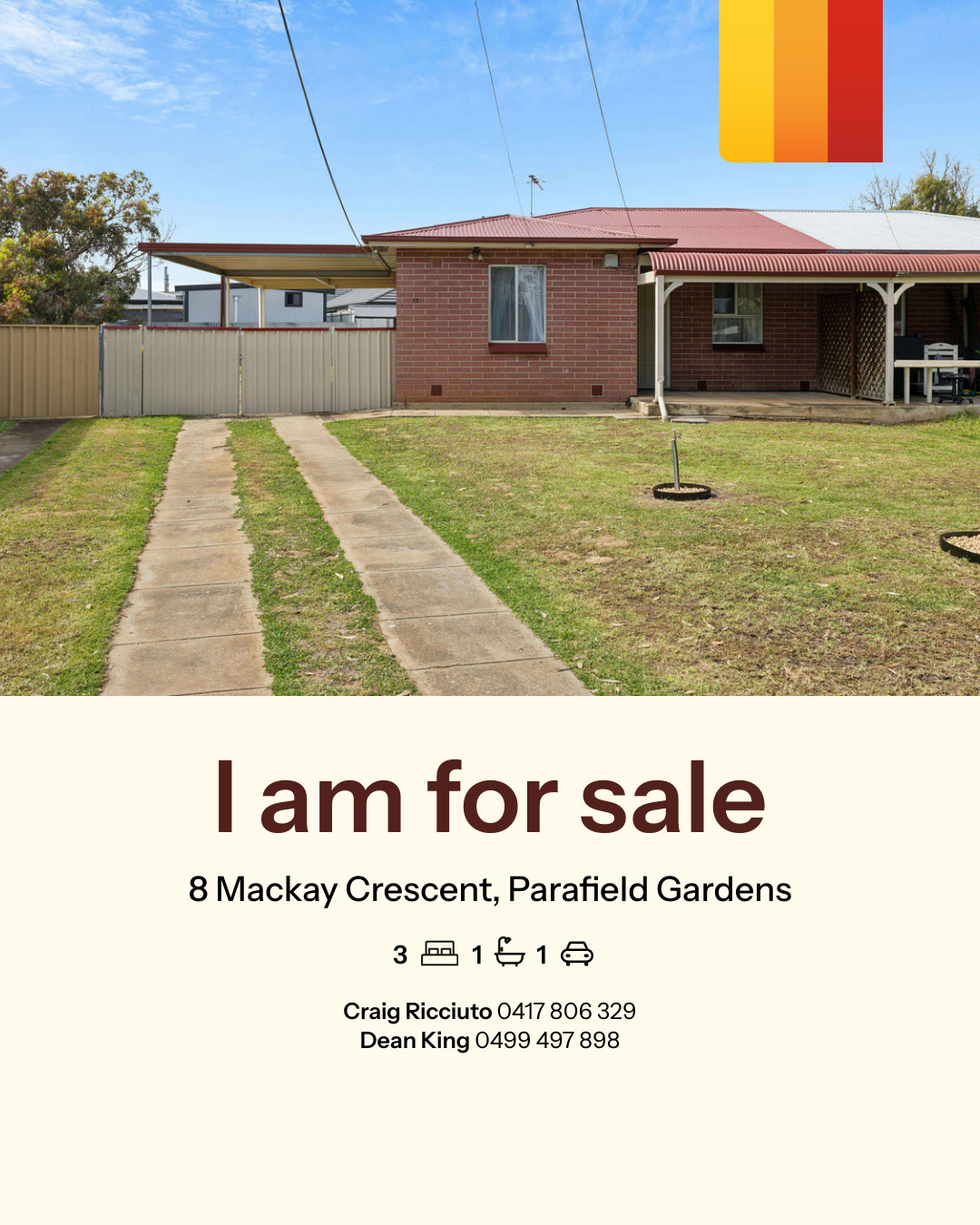 LJ - 𝗙𝗢𝗥 𝗦𝗔𝗟𝗘 8 Mackay Crescent, Parafield Gardens 3 Bed | 1 Bath | 1 ...