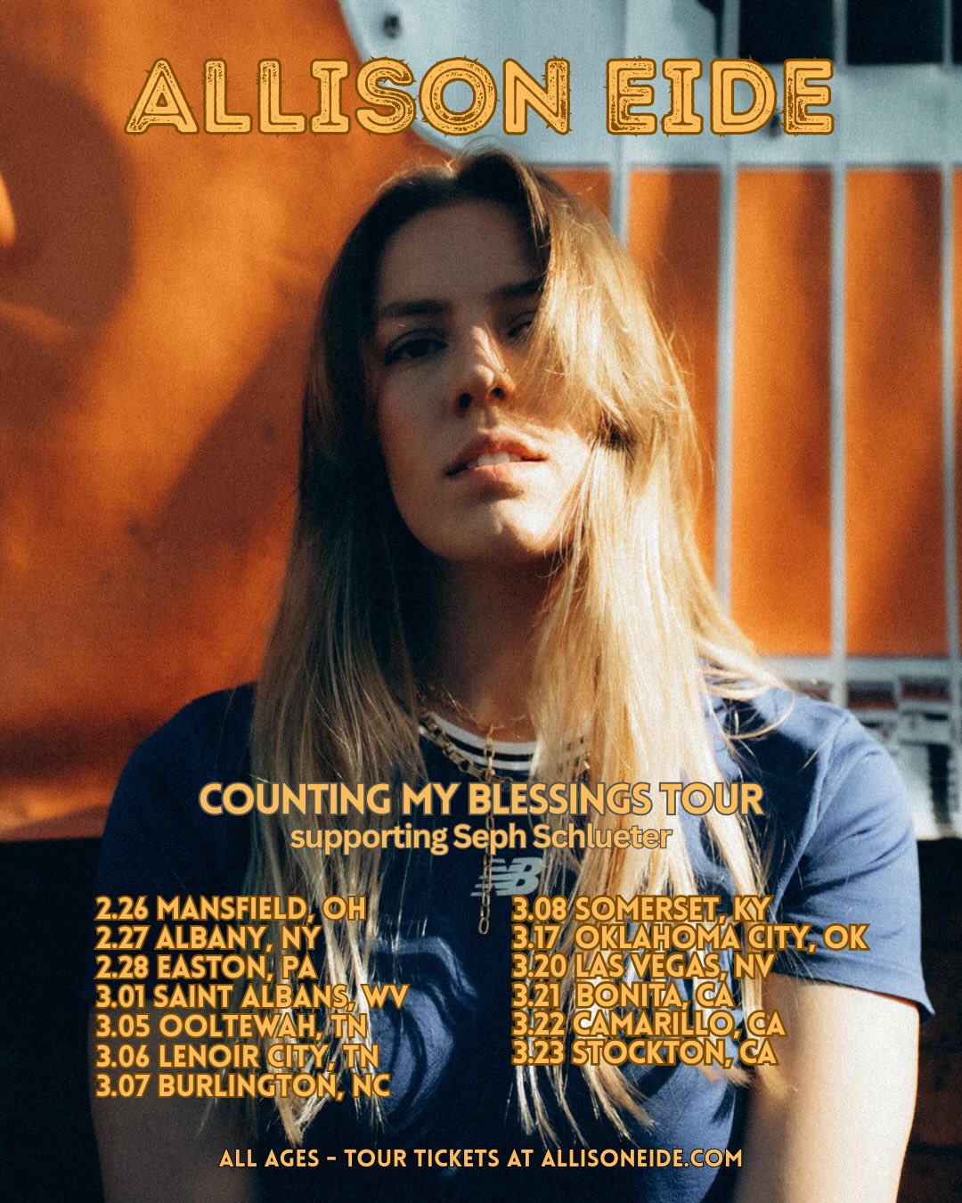 Allison Eide joins Counting My Blessings tour 2026