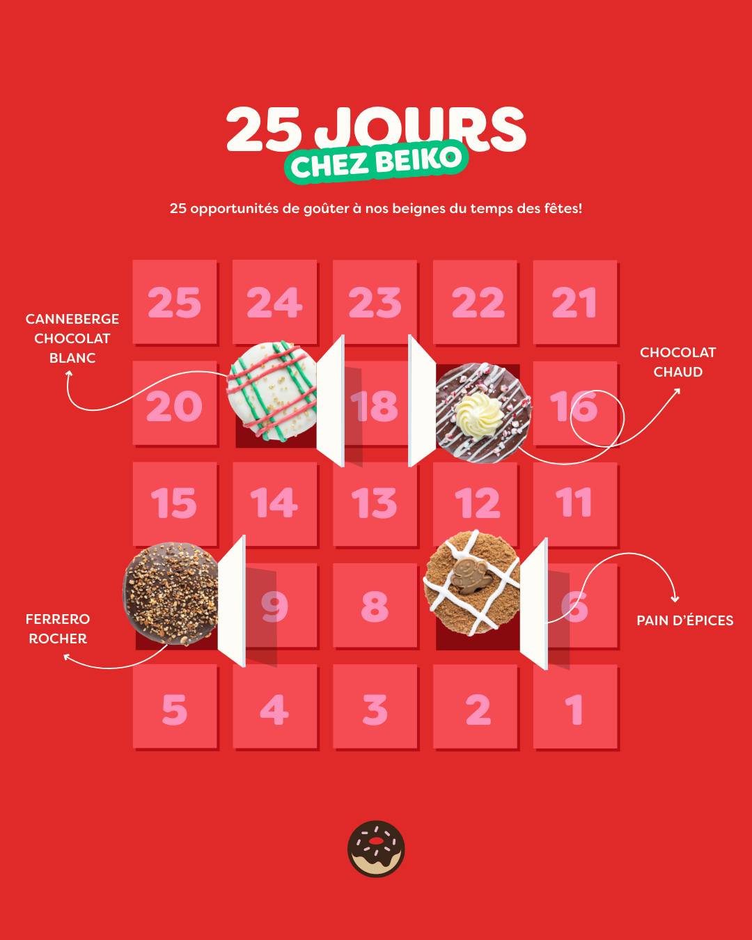 Beiko - Cette année, remplace ton calendrier de l'avent par un beigne ...