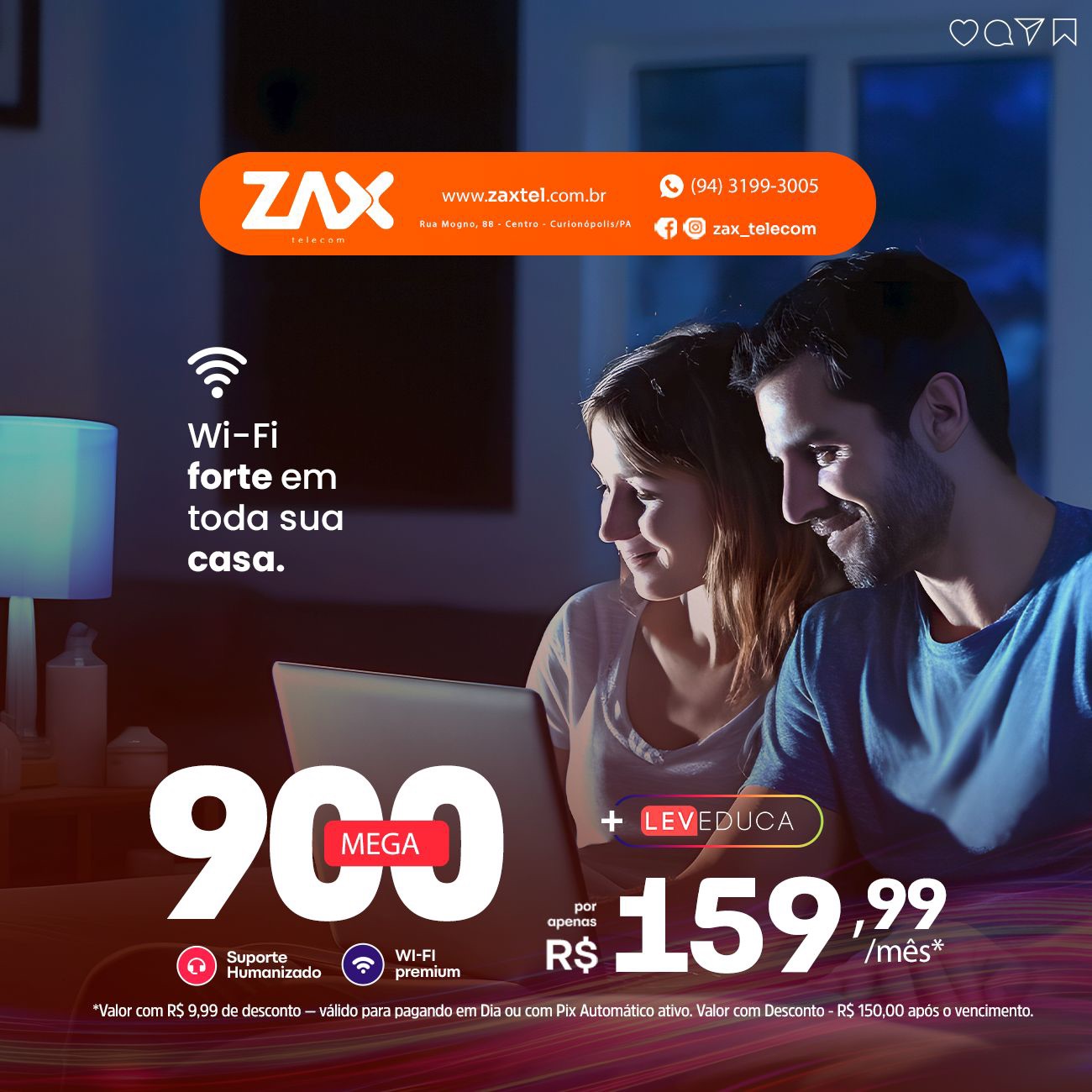 Zax Telecom no WhatsApp | Provedor de serviços de internet | Rua