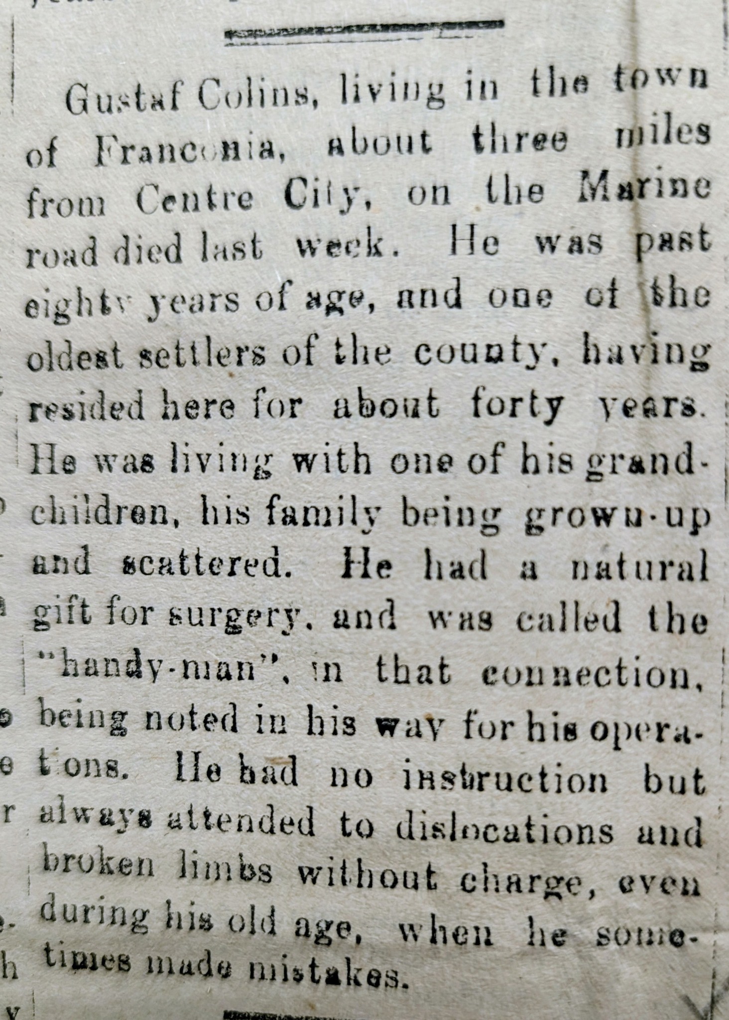 Taylors - It is unfortunate we do not have the date of this newspaper ...