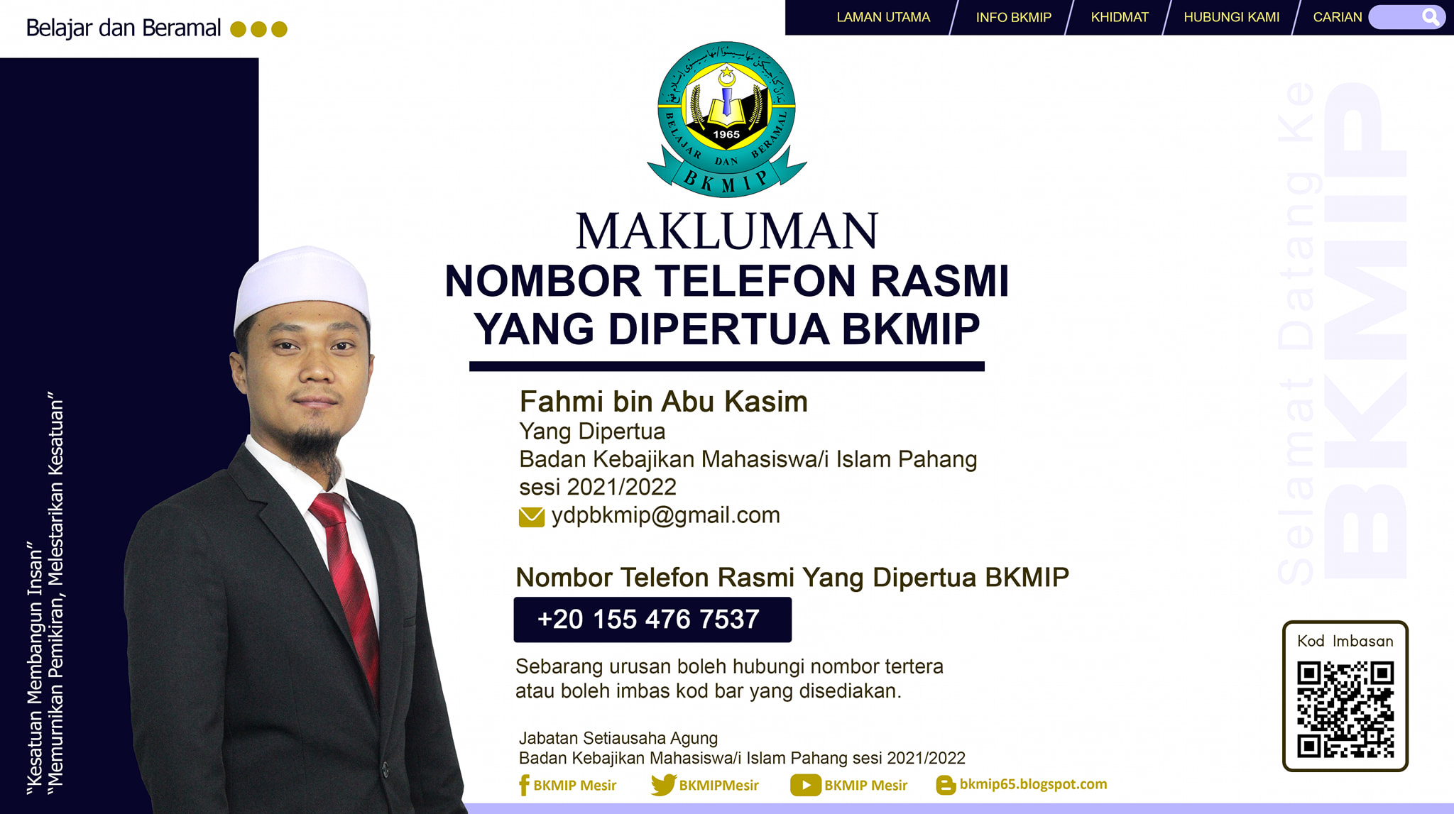 Badan Kebajikan Mahasiswa/i Islam Pahang - BKMIP Mesir - [ MAKLUMAN ...