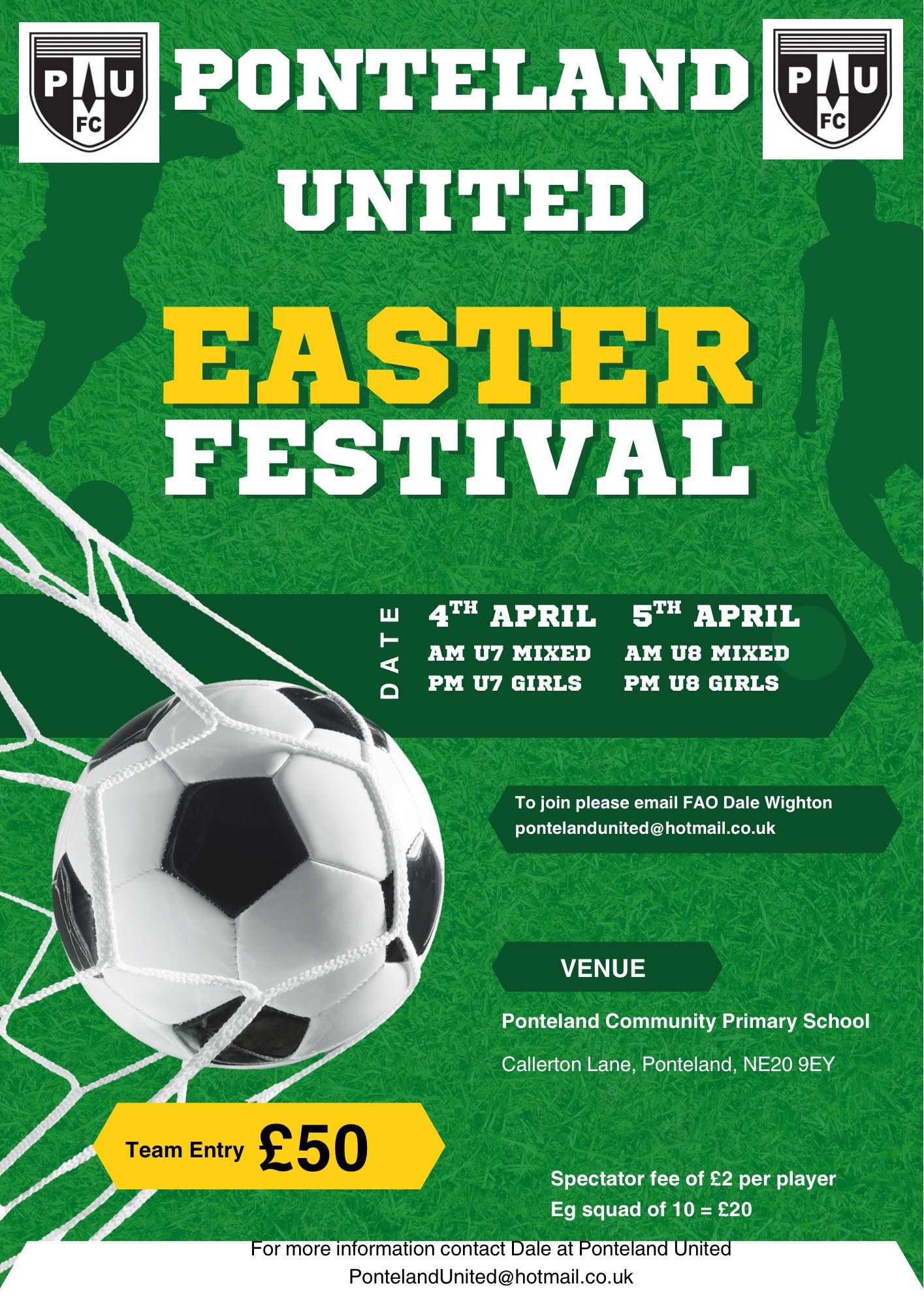 🚨 E A S T E R F E S T I V A L 🚨 We... - Ponteland United | Facebook