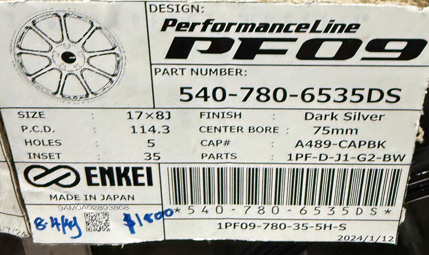 Another 5 sets Enkei made in japan and Oz made in italy rims sold
