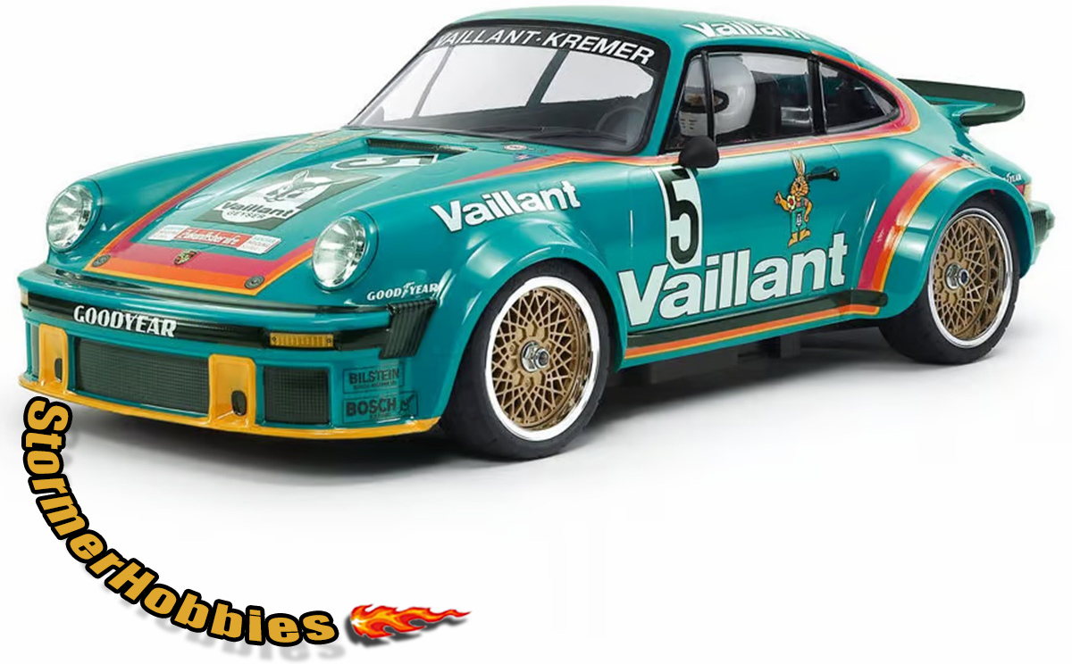 We've got a few of the rare Tamiya 50th Anniversary Porsche 934 in