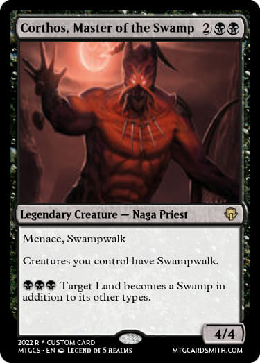 mtg swampwalk cards Sol'kanar the Swamp King *Scroll of Beginnings* Swampass (..Swamp... Pass.) : r/custommagic