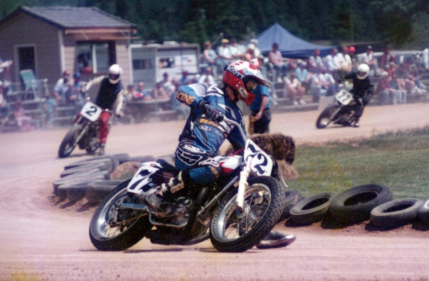 Rider - Troy Rose (72) aboard his Triumph on his way to scoring the ...