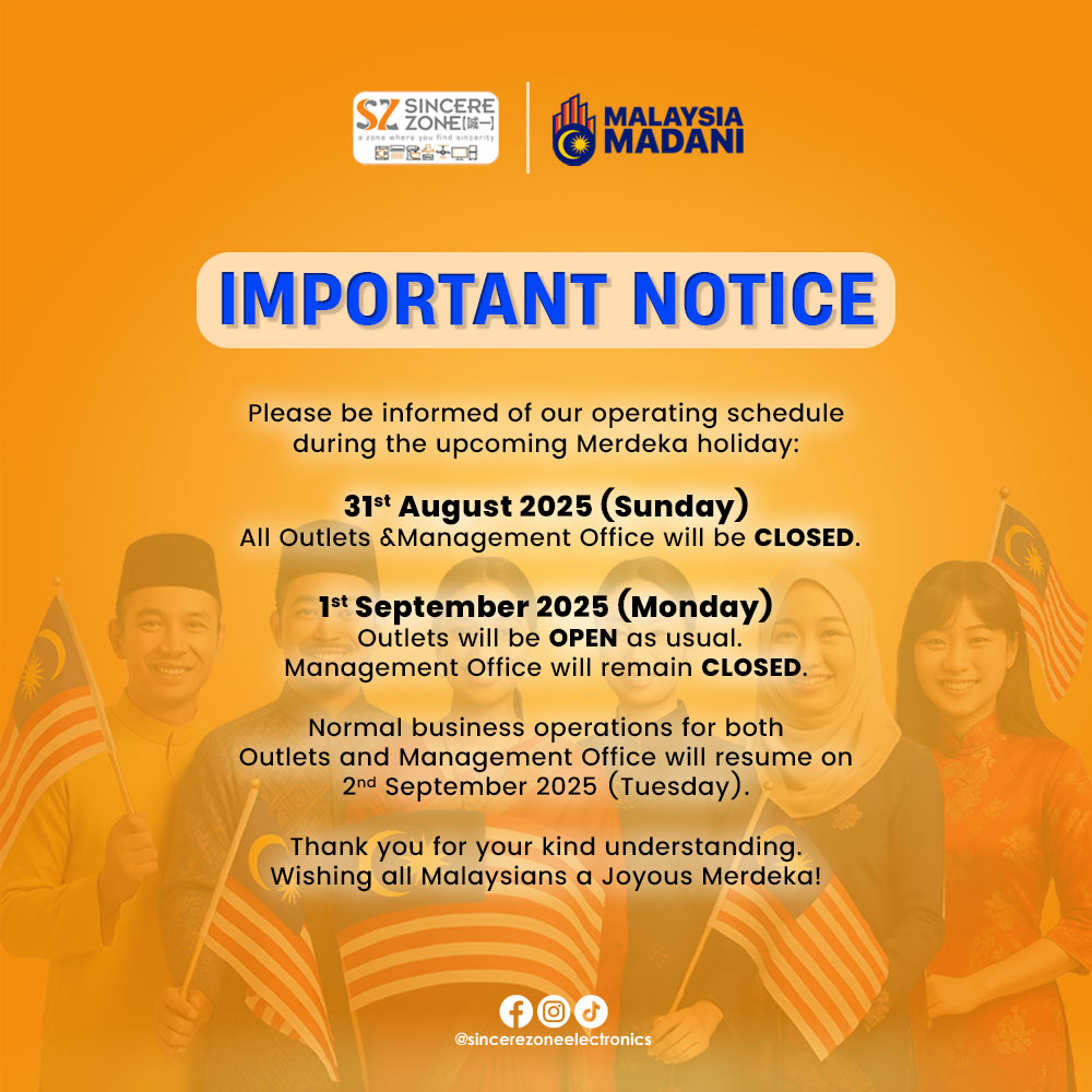 Sincere - Merdeka Holiday Notice Dear Valued Customers, Please be ...