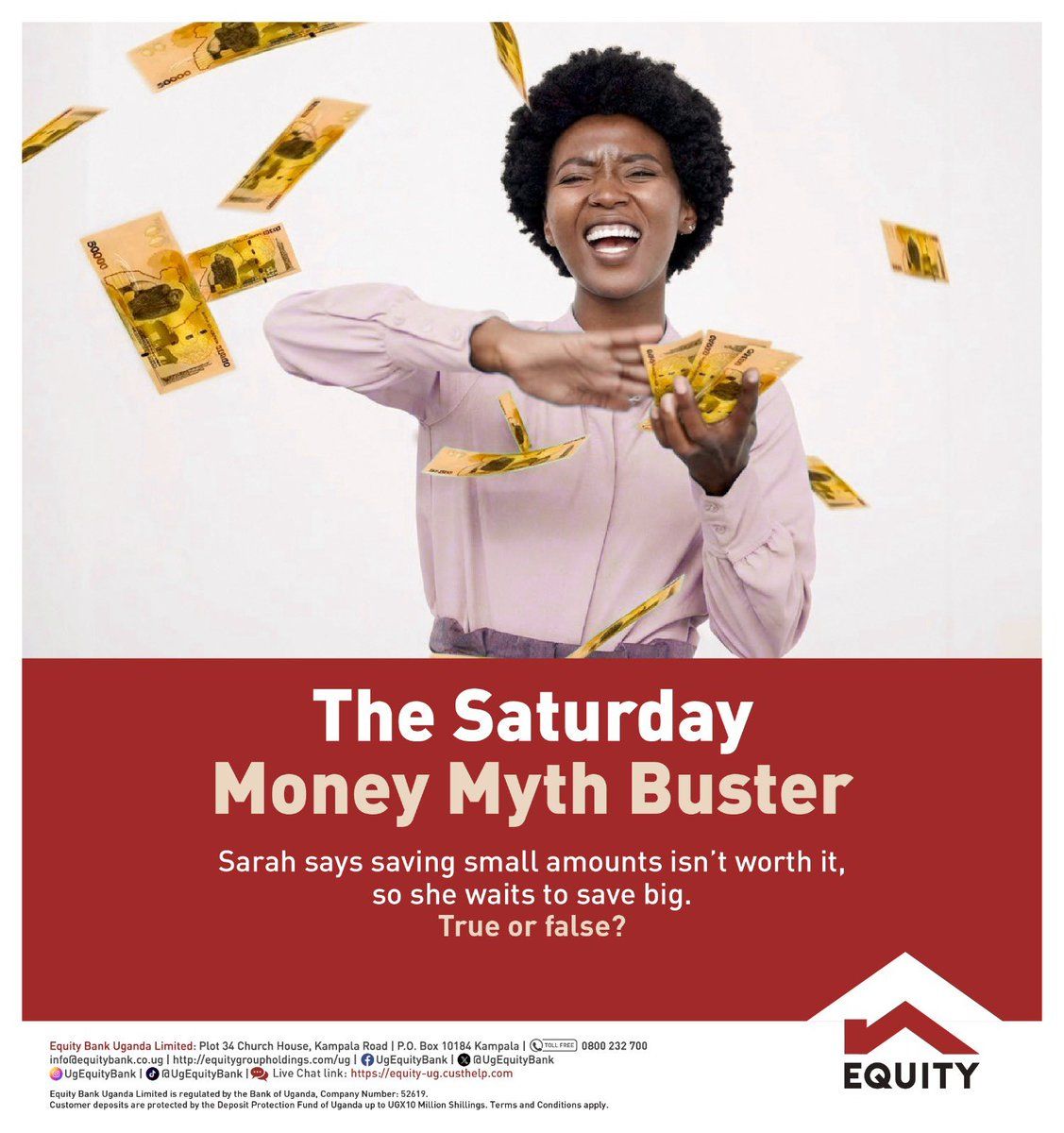 SATURDAY MONEY MYTH BURSTER: Sarah... - Equity Bank Uganda | Facebook