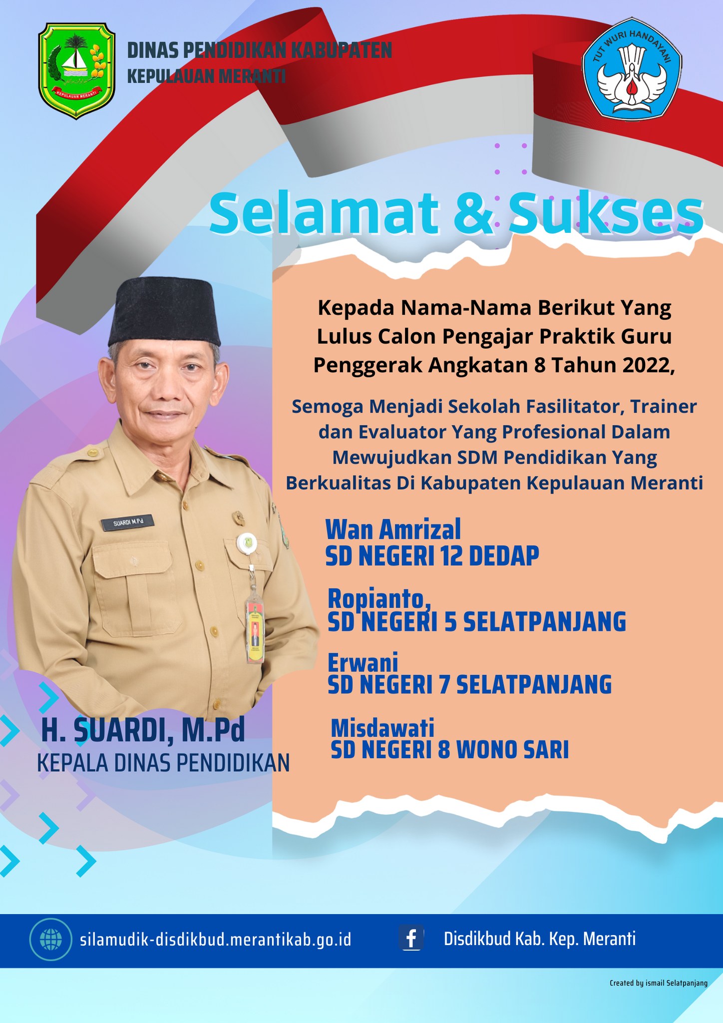Ucapan Selamat ditujukan kepada Bapak dan Ibu yang telah lulus dalam ...