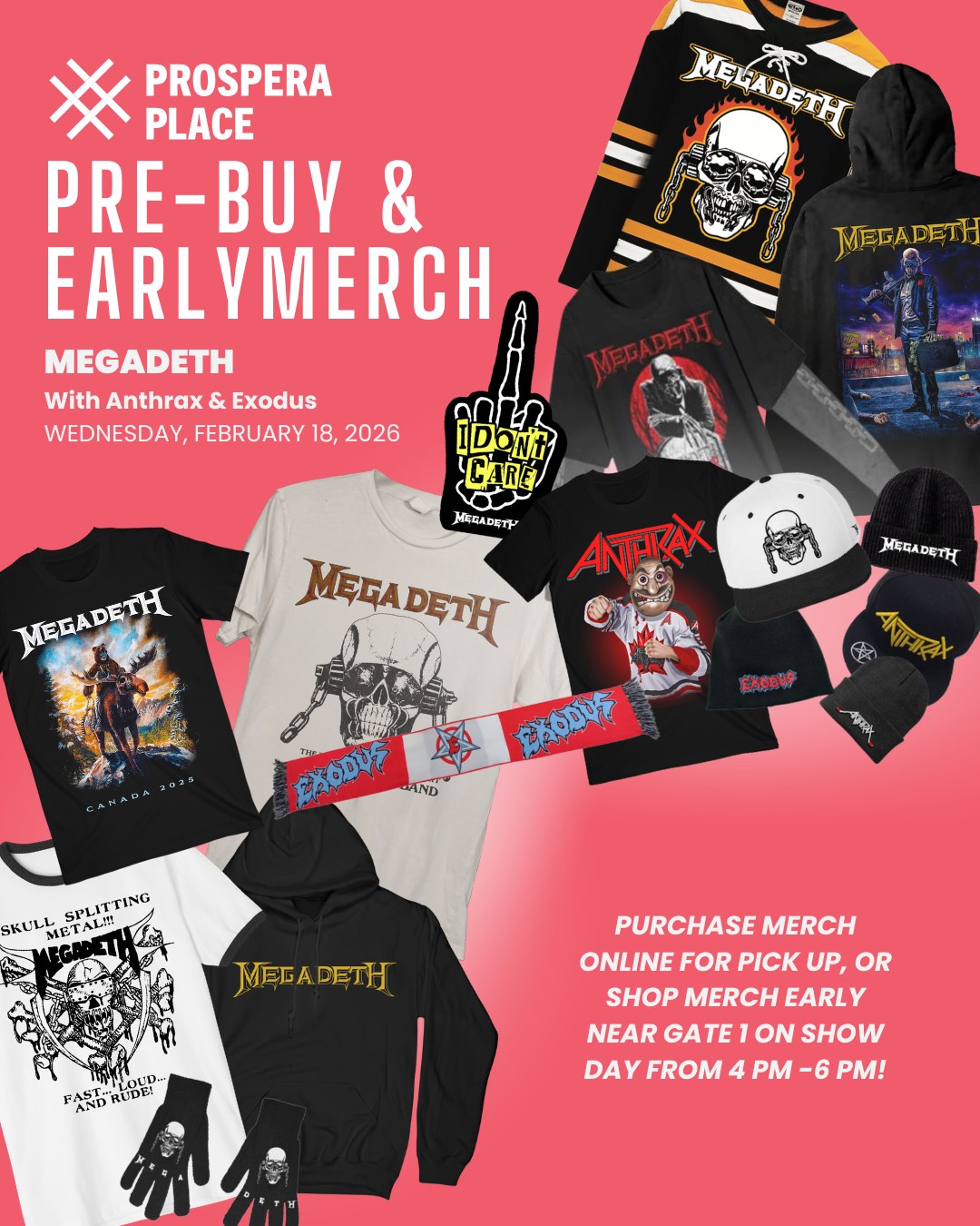 Prospera - PRE-BUY MERCH 🔥 Beat the merch rush at Megadeth on Wednesday ...