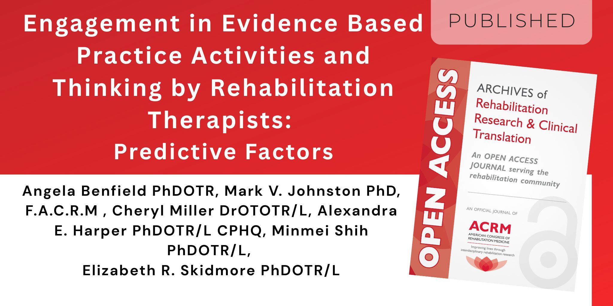 ACRM - New research sheds light on what drives rehabilitation ...