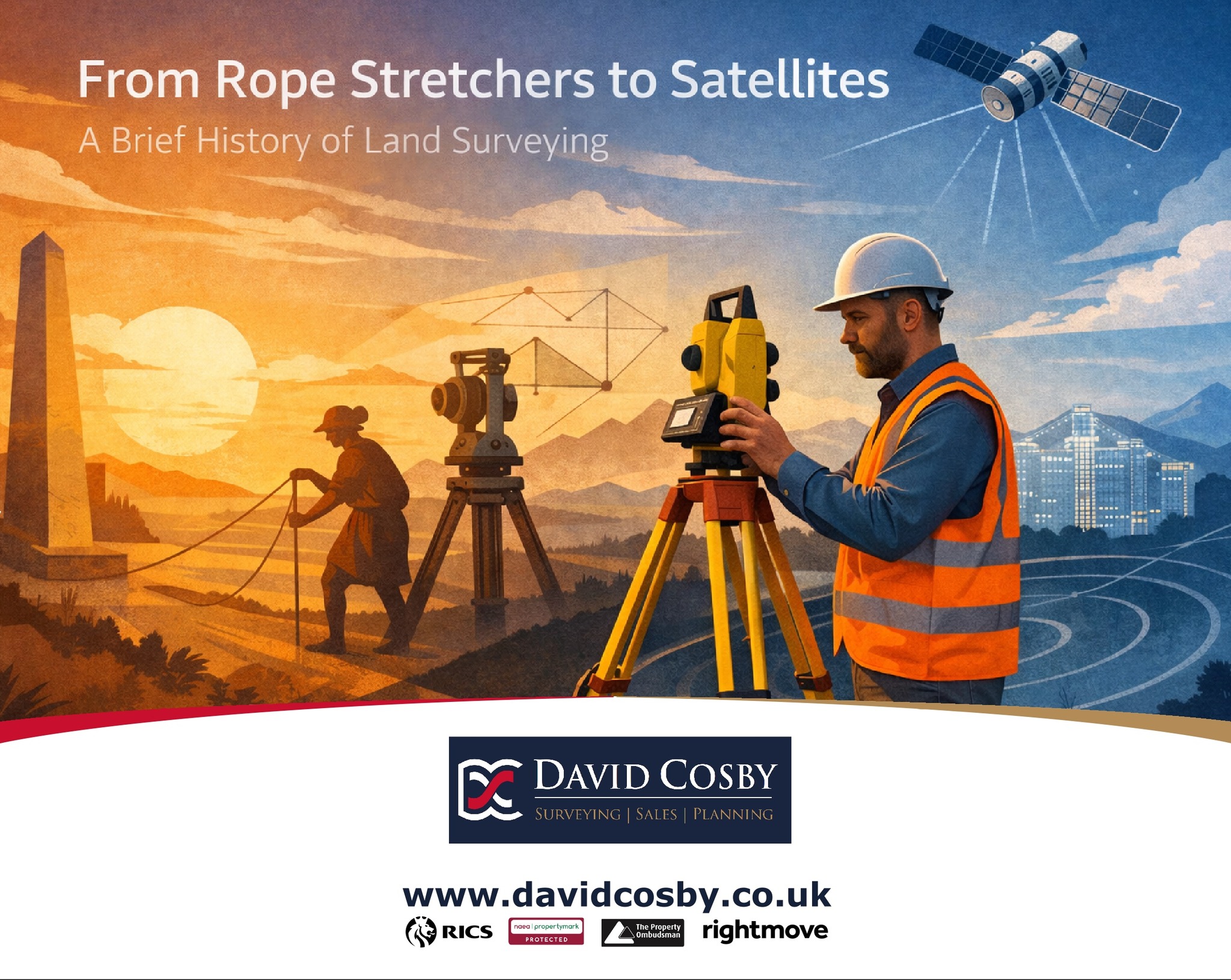 David - 𝗔 𝗕𝗿𝗶𝗲𝗳 𝗛𝗶𝘀𝘁𝗼𝗿𝘆 𝗼𝗳 𝗟𝗮𝗻𝗱 𝗦𝘂𝗿𝘃𝗲𝘆𝗶𝗻𝗴 Land surveying can look like ...