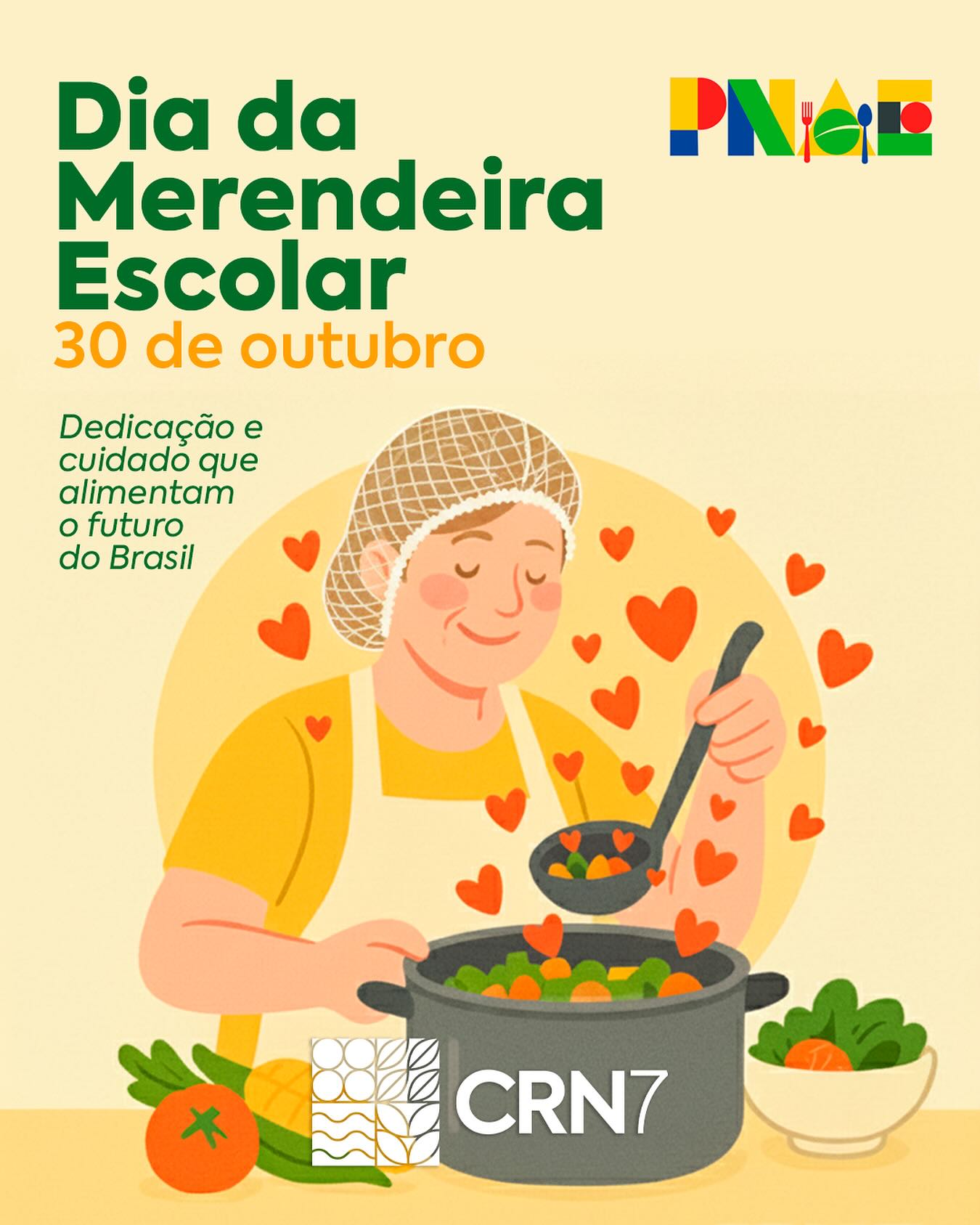 Conselho - 🍲 30 de outubro | Dia da Merendeira Escolar No coração da ...