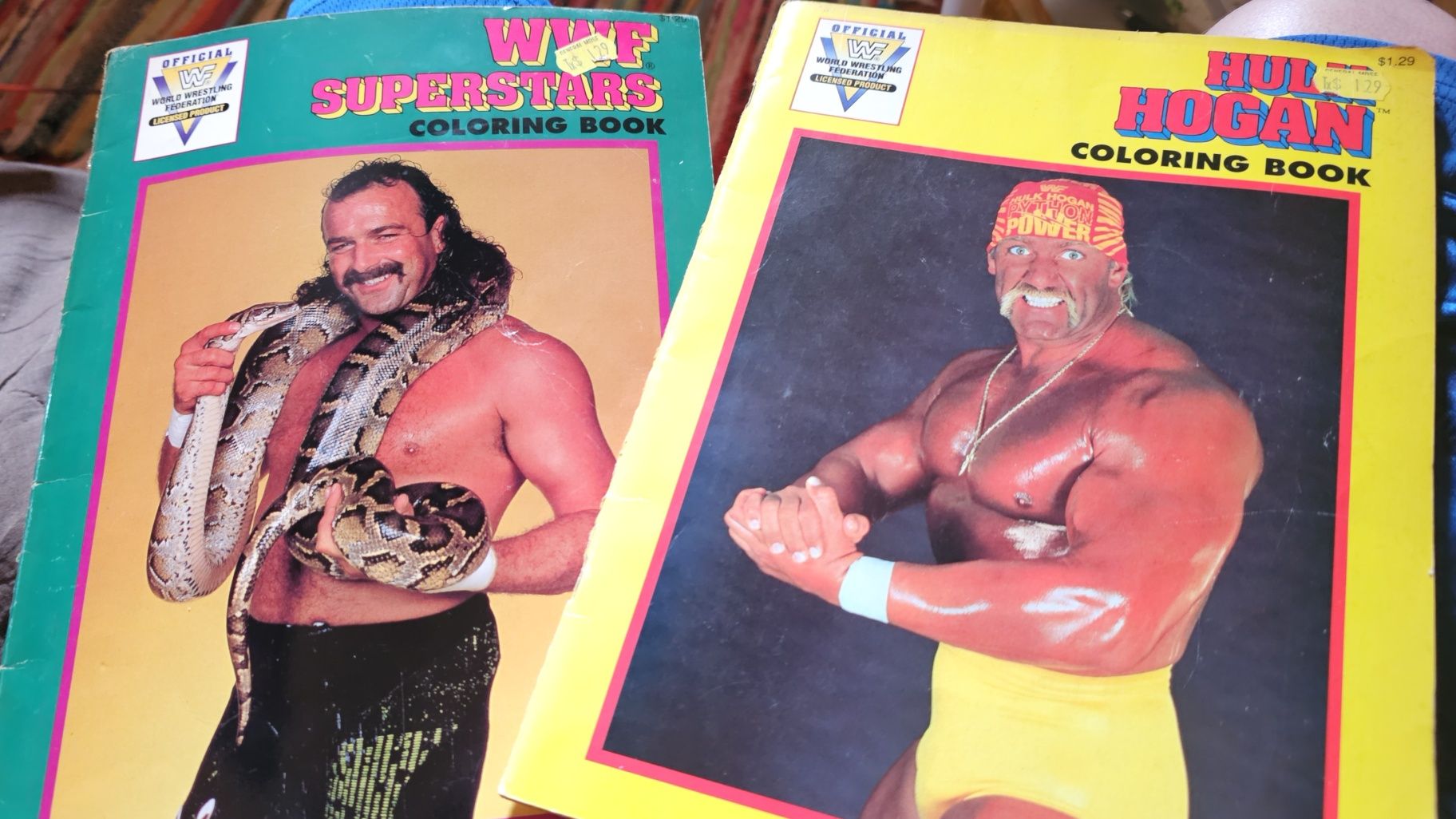 Wwf coloring books from 1991 ! OPPICN TW2 LA WIION LI NE TDEN3