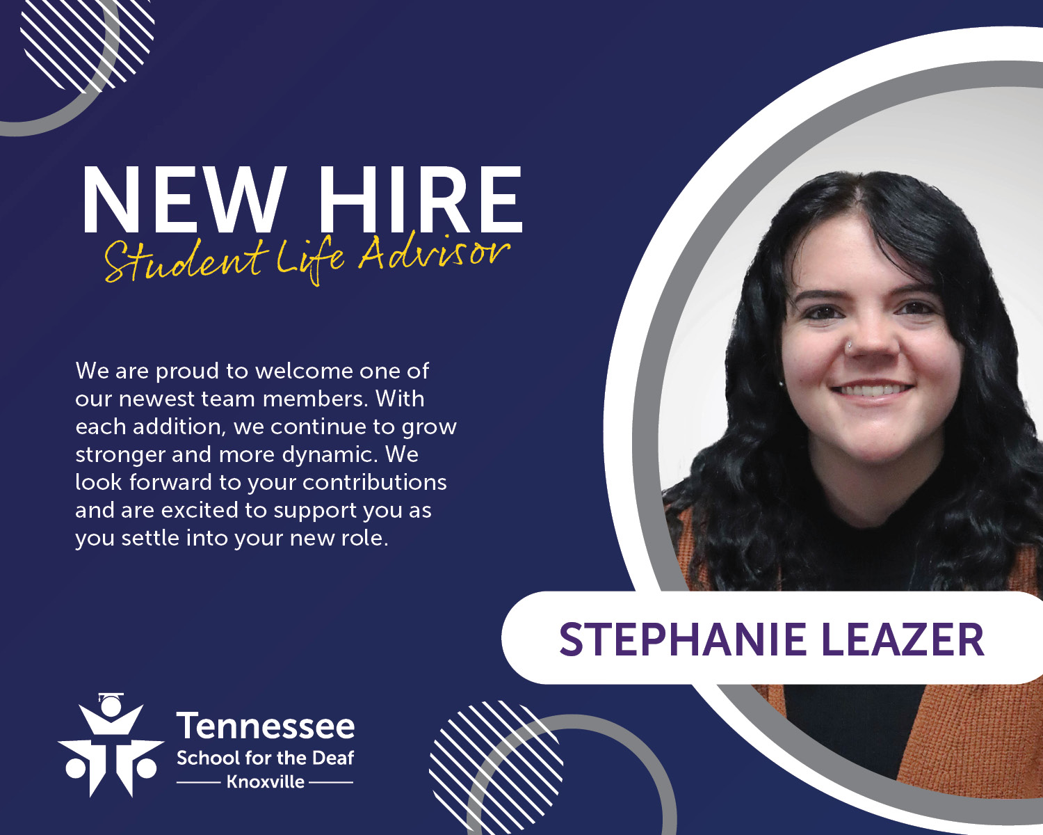 Tennessee - Please help us welcome Stephanie Leazer to the TSD family ...