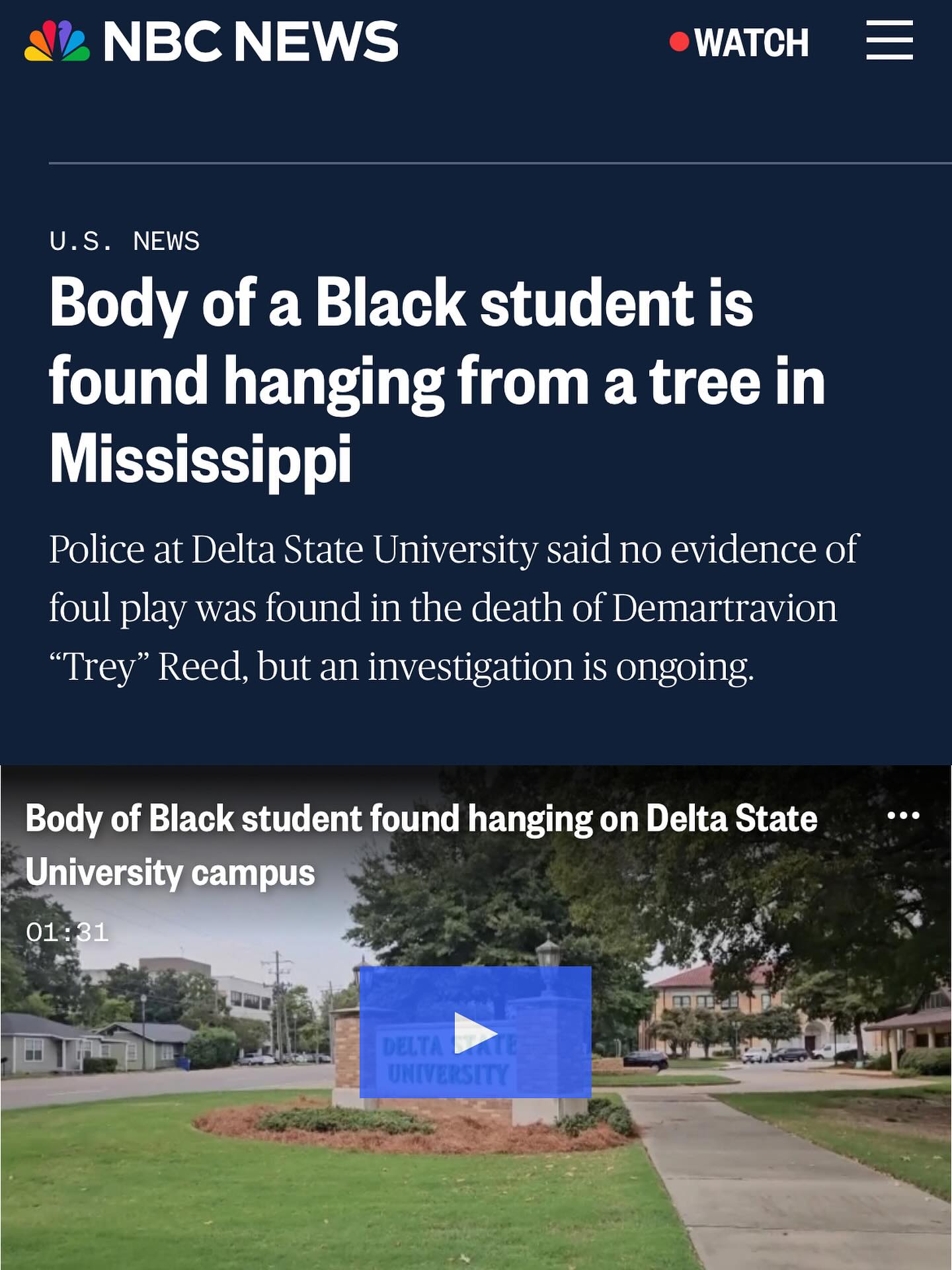 The tragic lynching of Trey Reed in... - Miami-Dade Democrats | Facebook