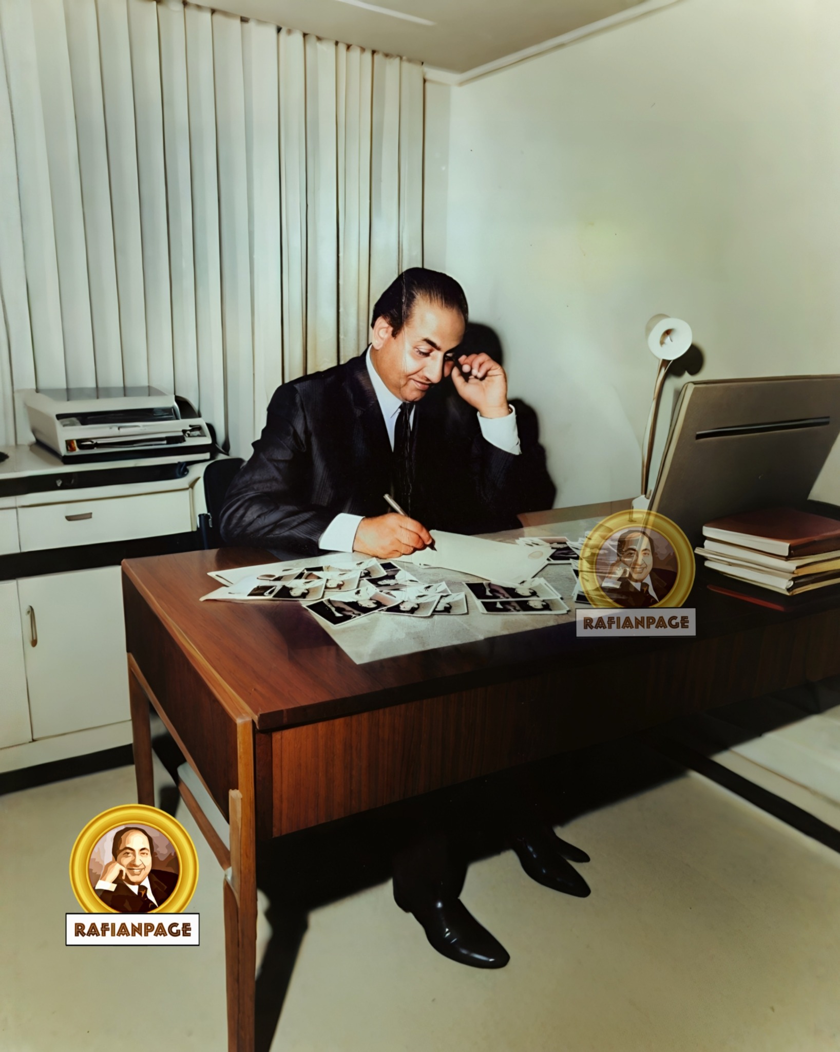 Rafianpage - In this serene moment, Rafi Sahab sits at his desk, lost ...