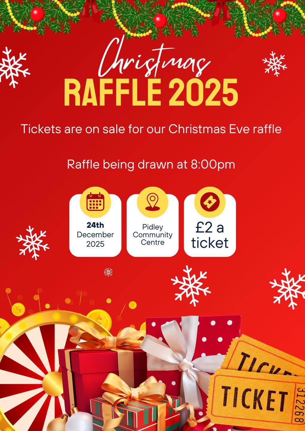 Pidley - 🎄 Christmas Raffle 2025 Tickets Now On Sale! 🎄 Get ready for ...