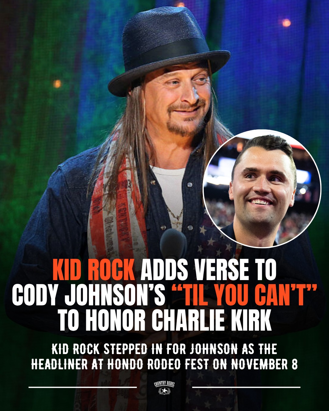 Faith & Country - Kid Rock honored the late Charlie Kirk... | Facebook
