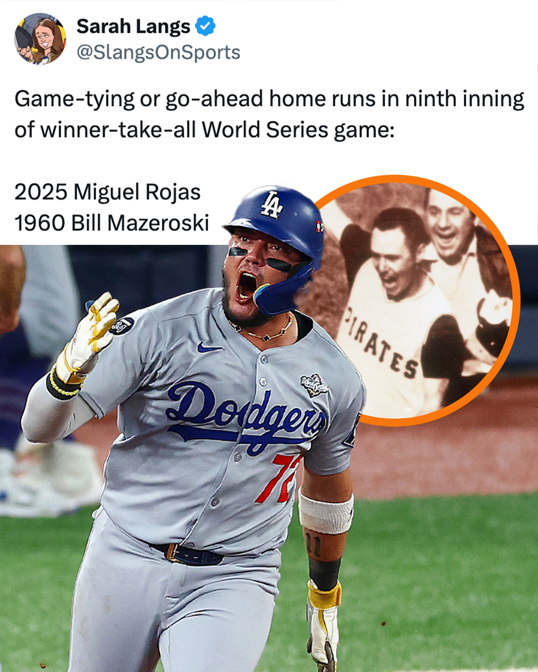 Miguel Rojas on getting a bobblehead for his Game 7 heroics: 