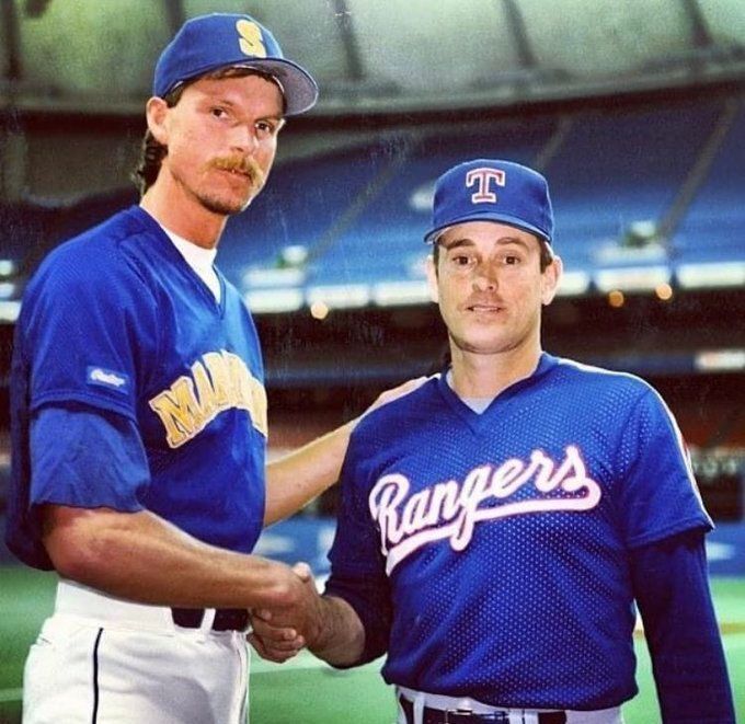Nolan Ryan and Randy Johnson. Johnson credits Ryan as saving his