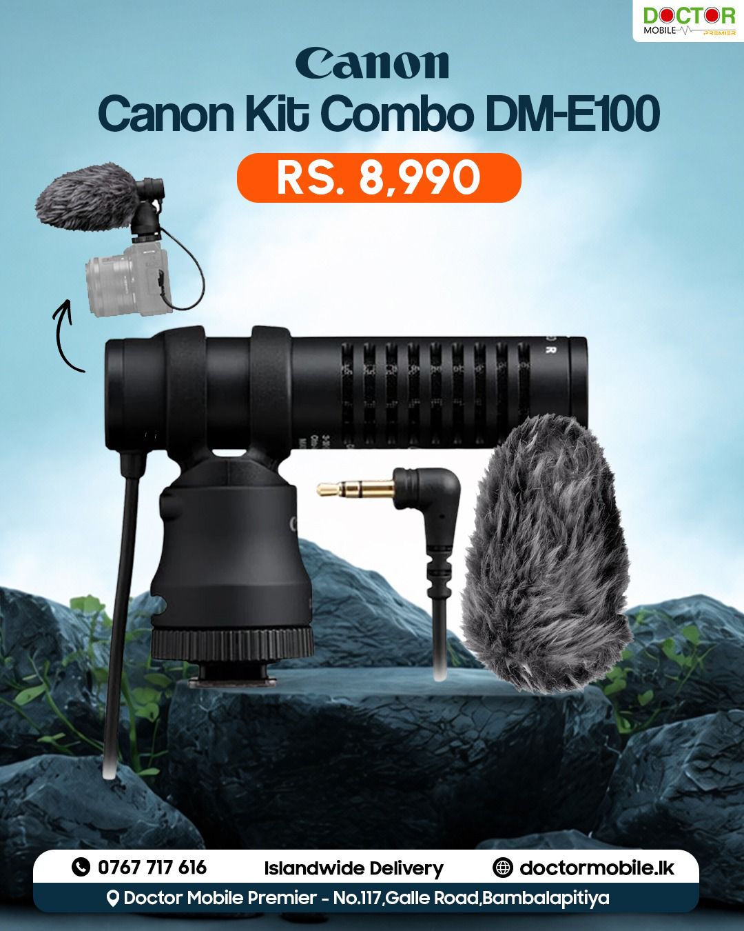 🎥 Canon Kit Combo – DM-E100 Microphone 🎤 Upgrade your videos