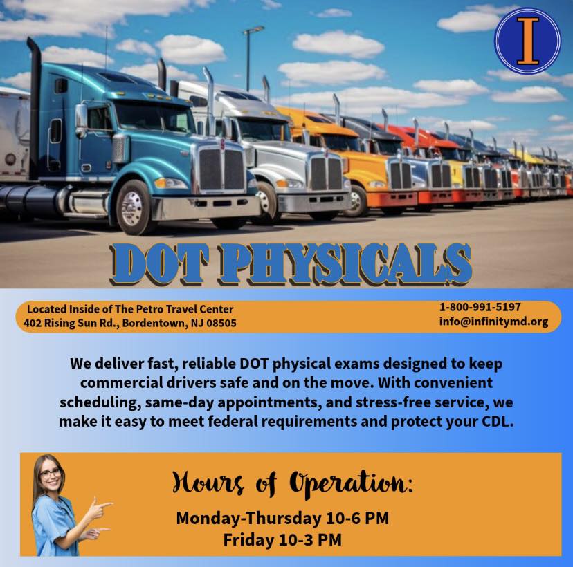 Infinity - 🚨Attention CDL Drivers! 🚨 Your DOT physical doesn’t have to ...