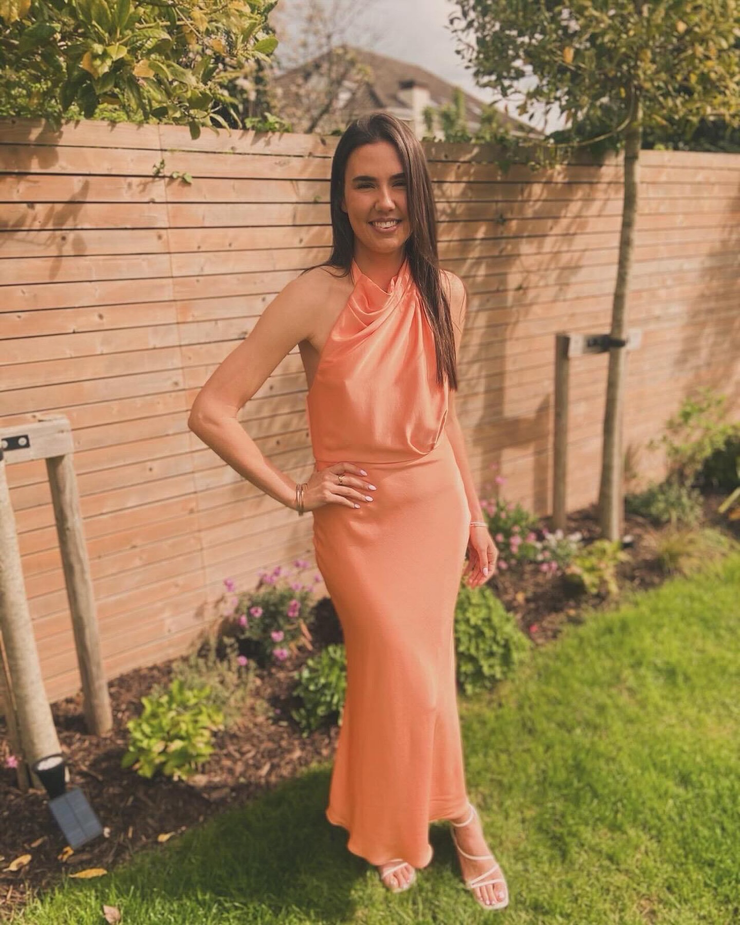 wrap style bodycon dress V Neck in Orange filled weekend or formals Color:Mogano Brown - Off White Zero Point Salad Dressing Swim Collection:Sea Cove Covers