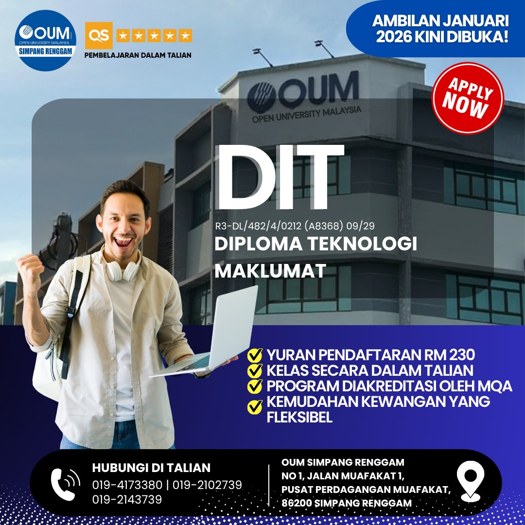 OUM - 📣AMBILAN JANUARI 2026 KINI DIBUKA‼️ Nikmati 5% yuran pengajian ...