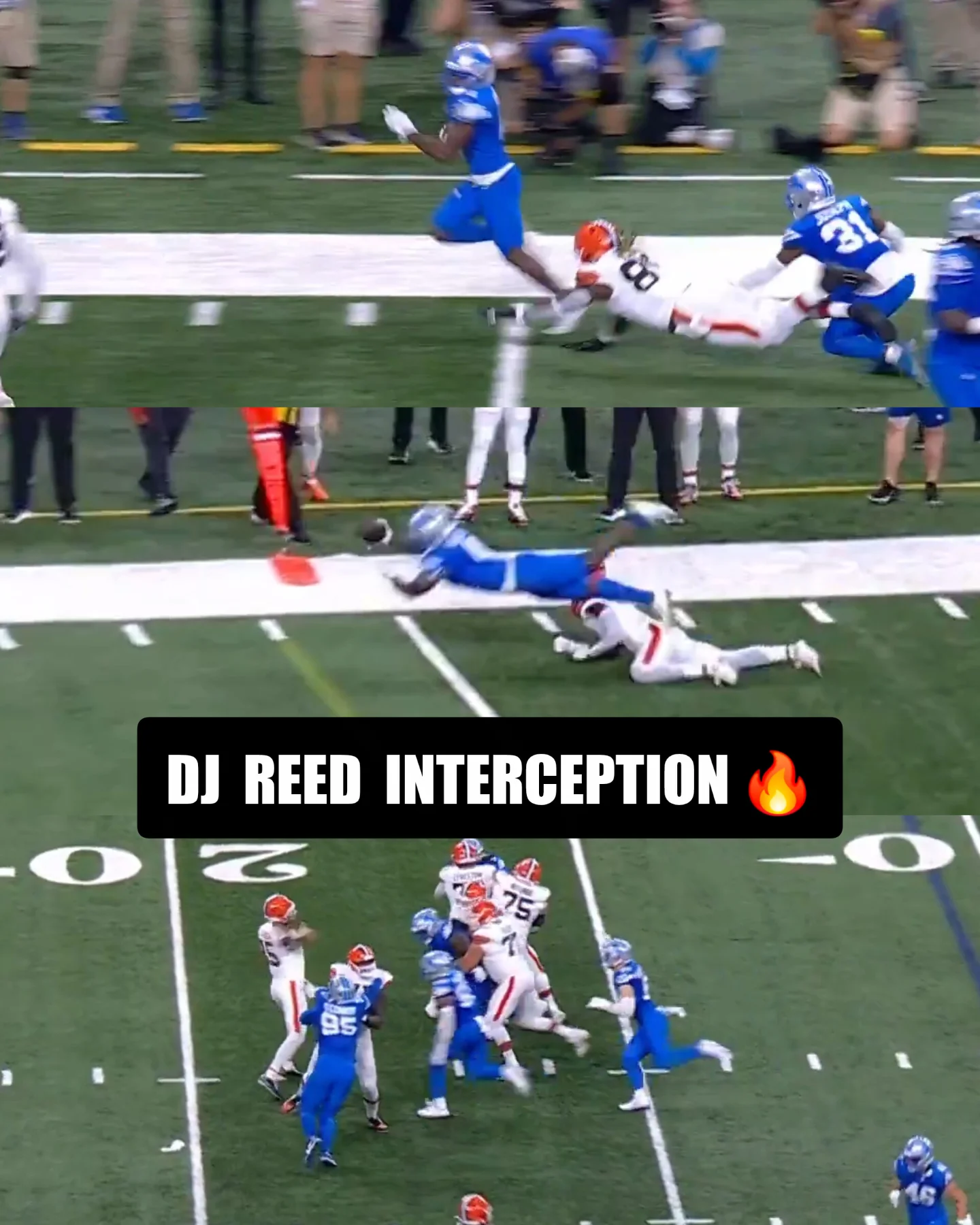 DJ Reed's first interception as a... - The Detroit Line | Facebook