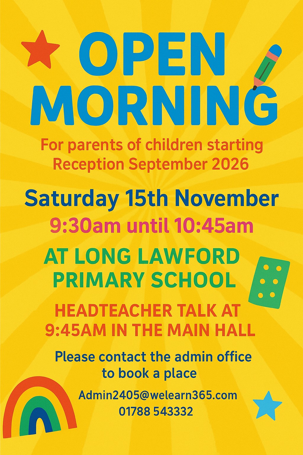 We would like to invite... - Long Lawford Primary School | Facebook