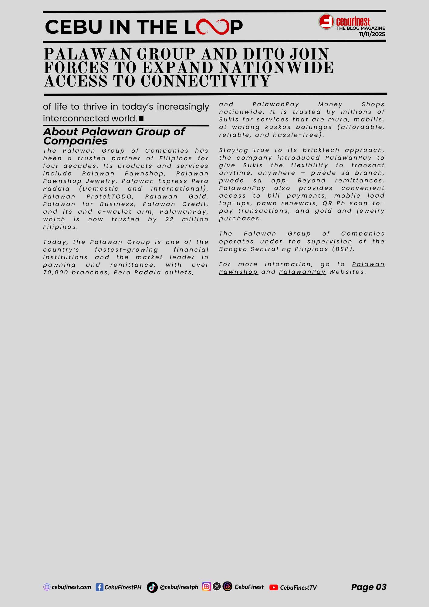 CebuFinest - In a significant move to strengthen its digital ecosystem ...