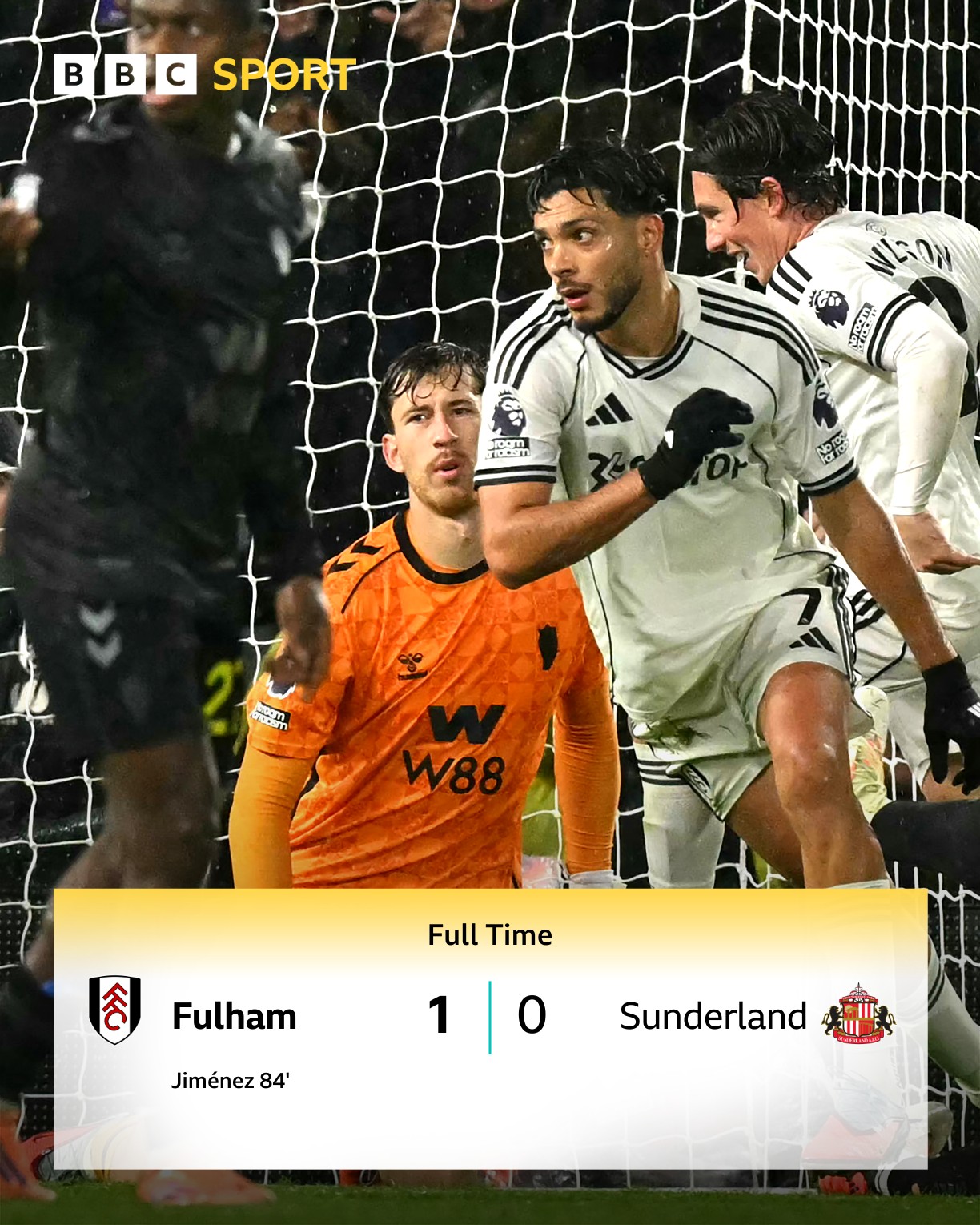 BBC Sunderland - 🔴⚪️ Full Time! A late Fulham goal sees... | Facebook