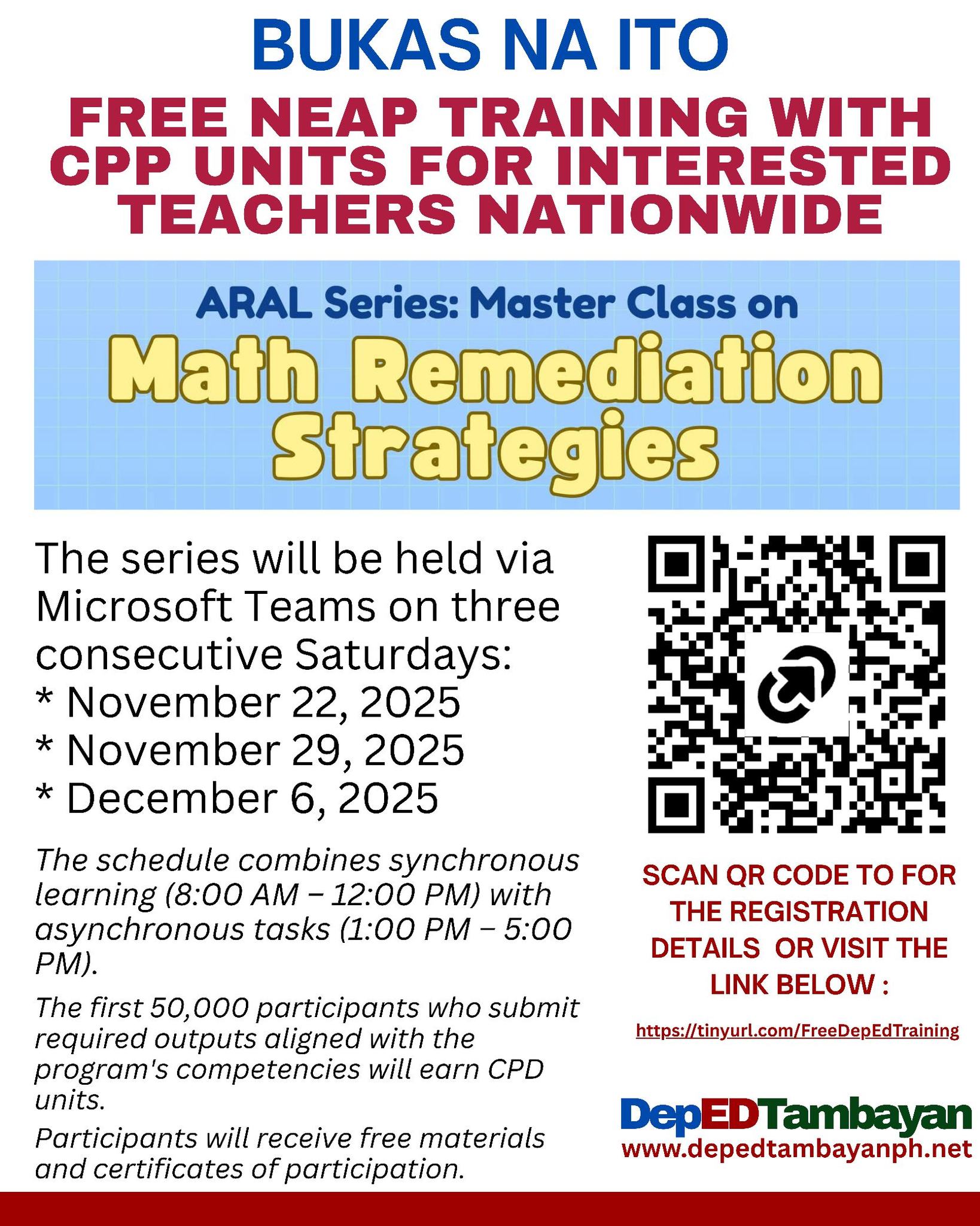 DepEd - FREE NEAP Training with Certificate of Participation and CPD ...