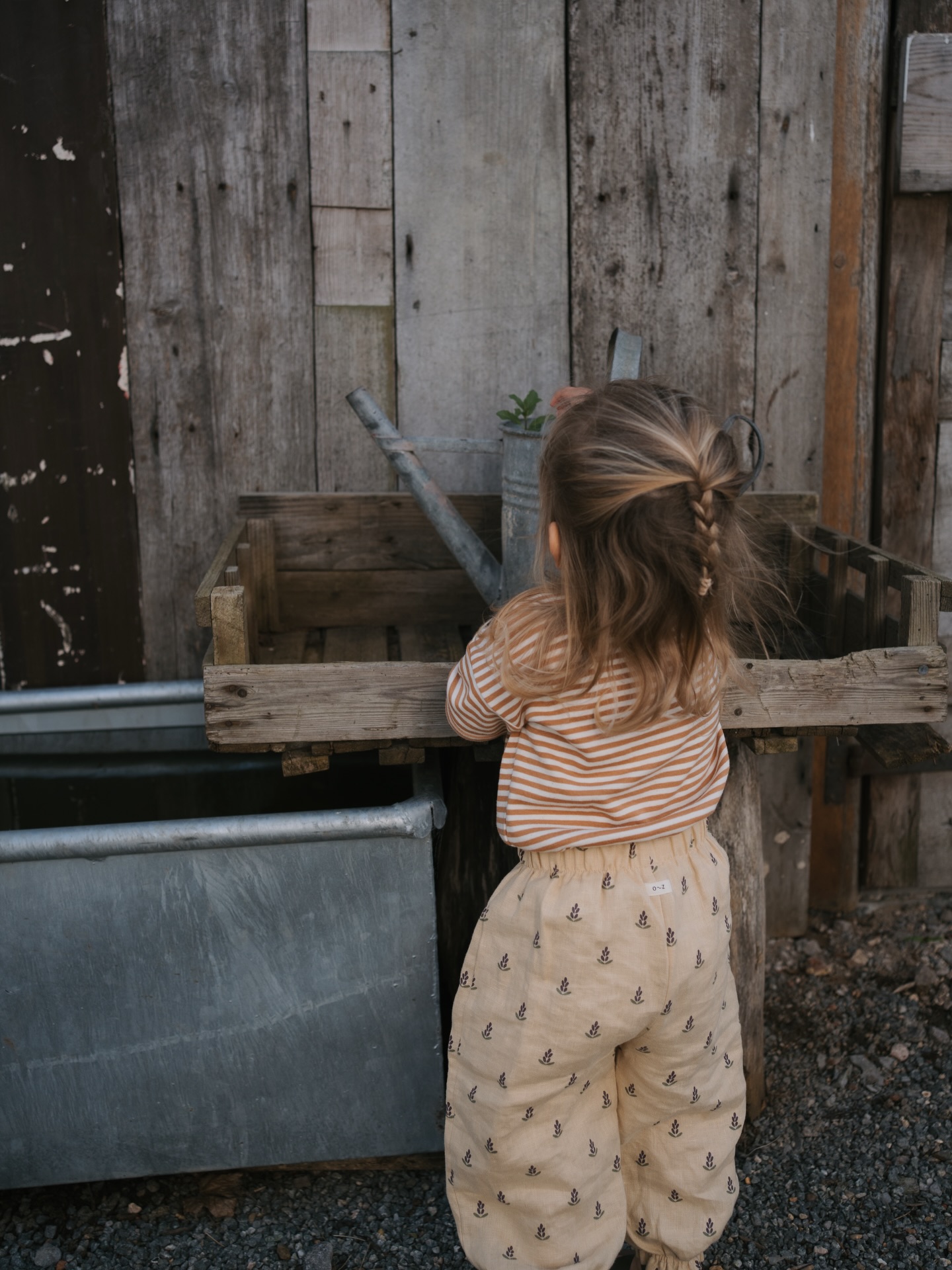 Little gardener in new lavender pants 🪻🪻