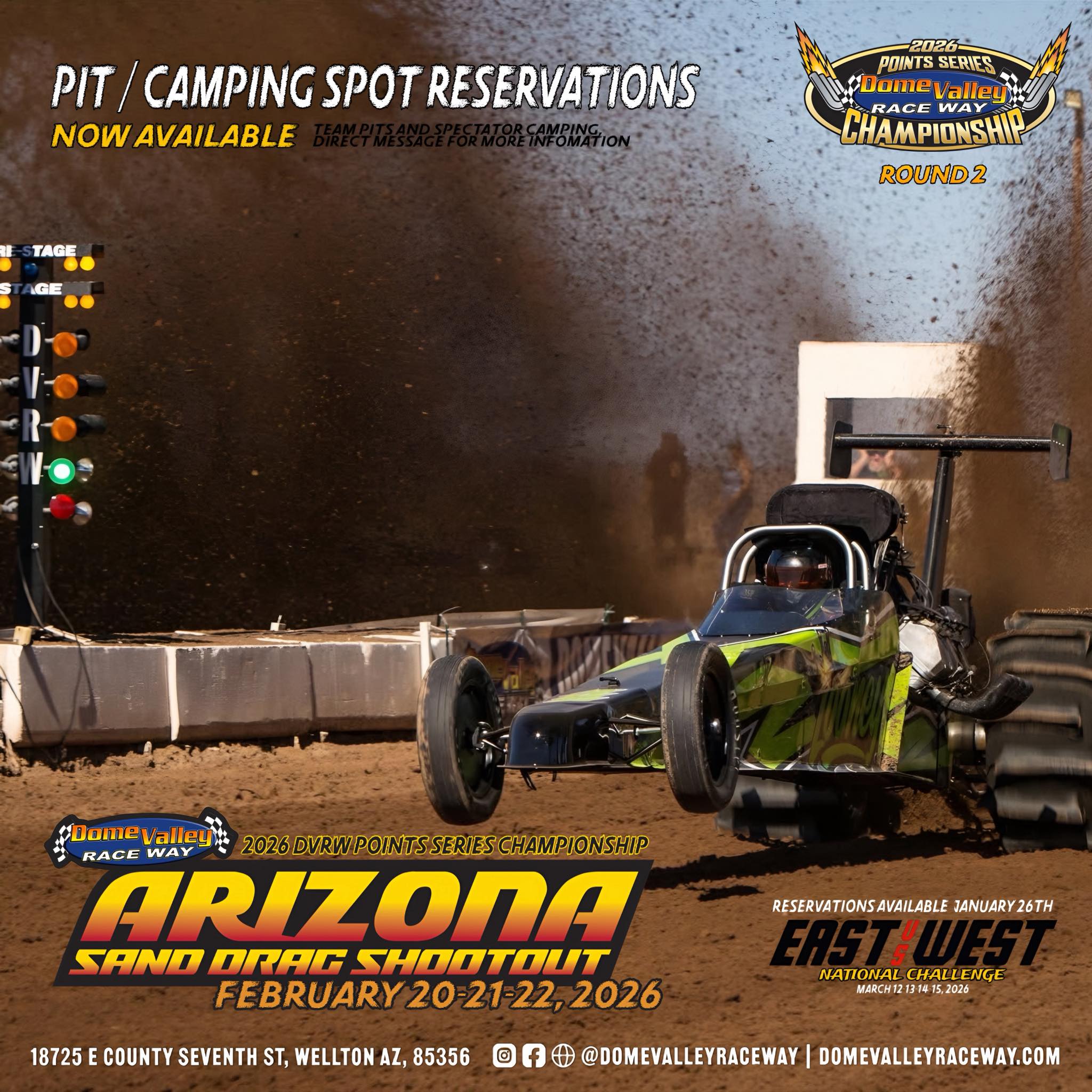 2026 DVRW Arizona Sand Drag Shootout... - DOME VALLEY RACEWAY | Facebook