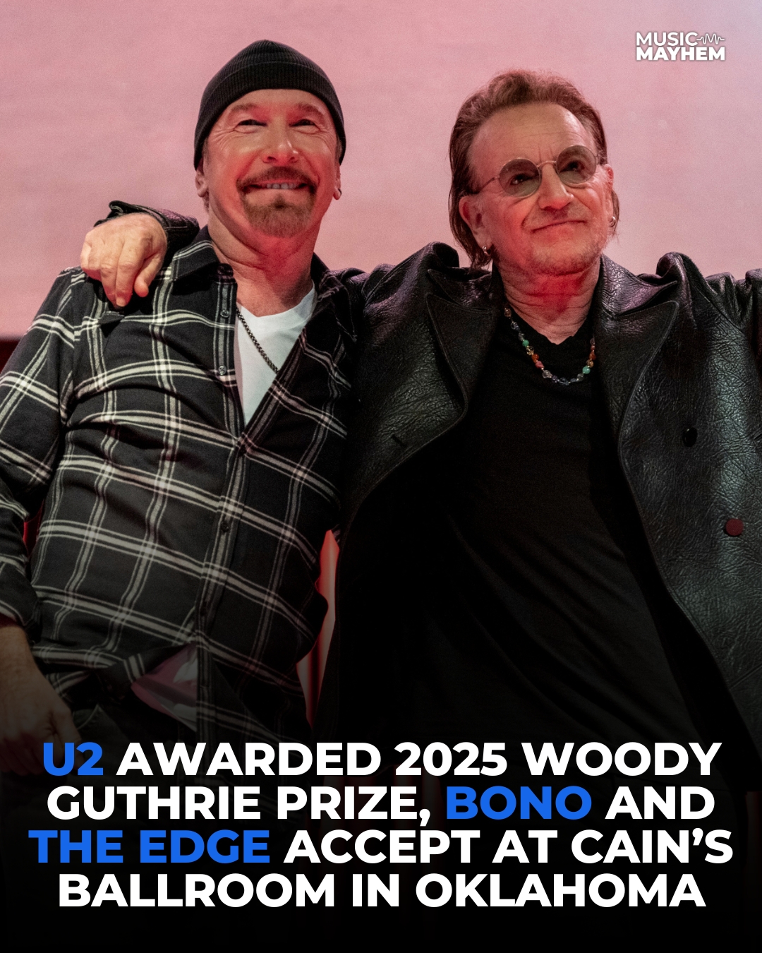 U2 was awarded Woody Guthrie Prize at 2025 Woody Guthrie Prize