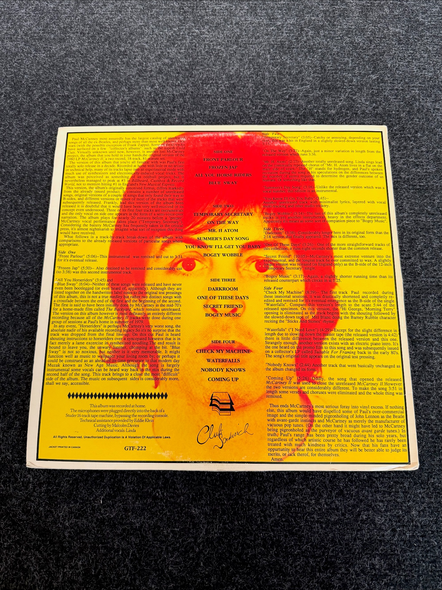 Paul McCartney - The Lost McCartney Album (2LP Bootleg