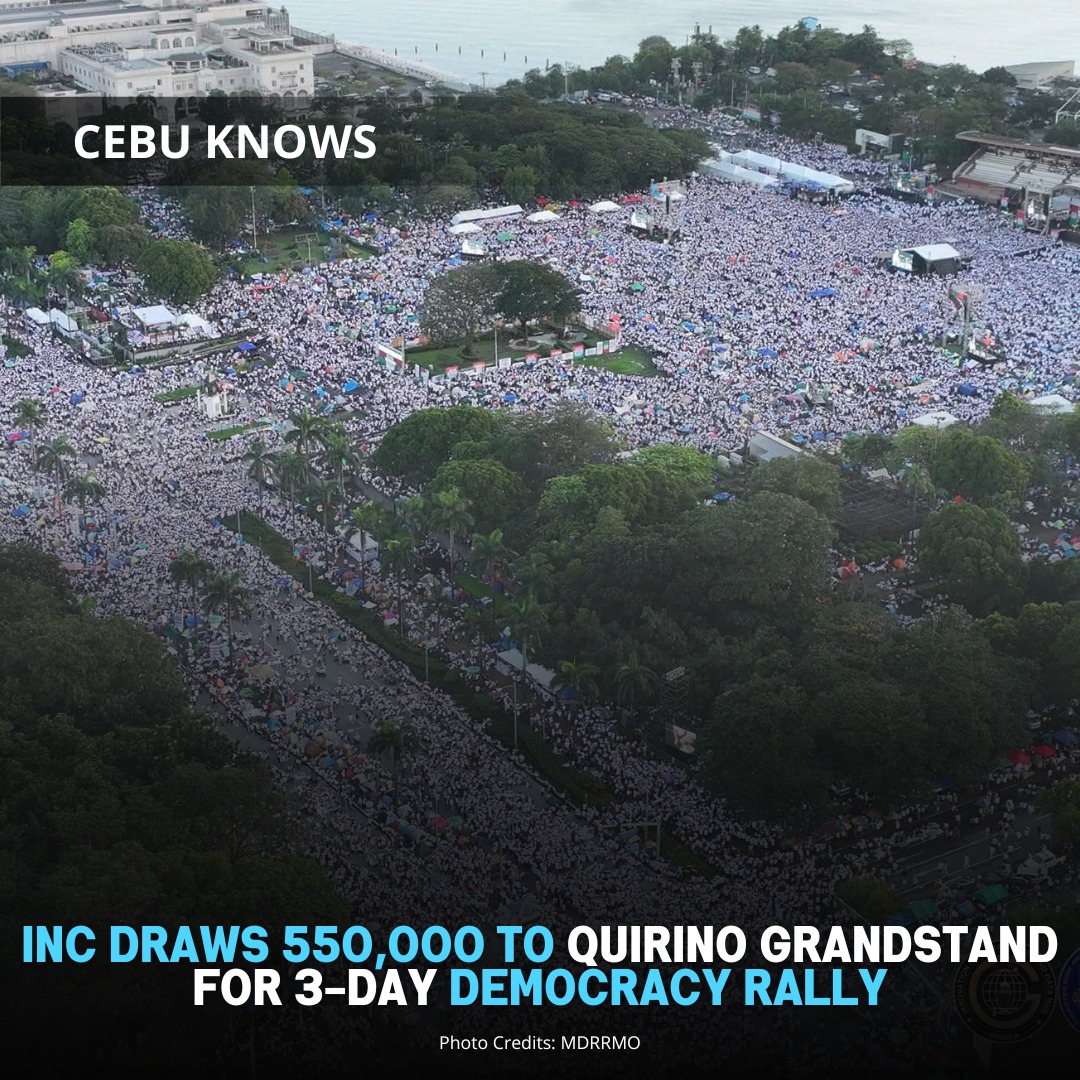 CEBU - An estimated 550,000 people were gathered around the Quirino ...