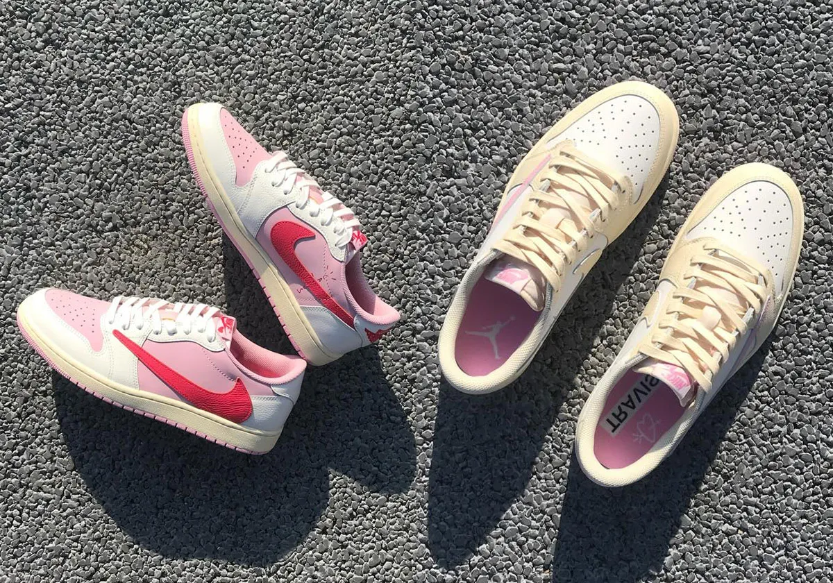 Travis Scott is switching it up with the Air Jordan 1 Low “Pink 