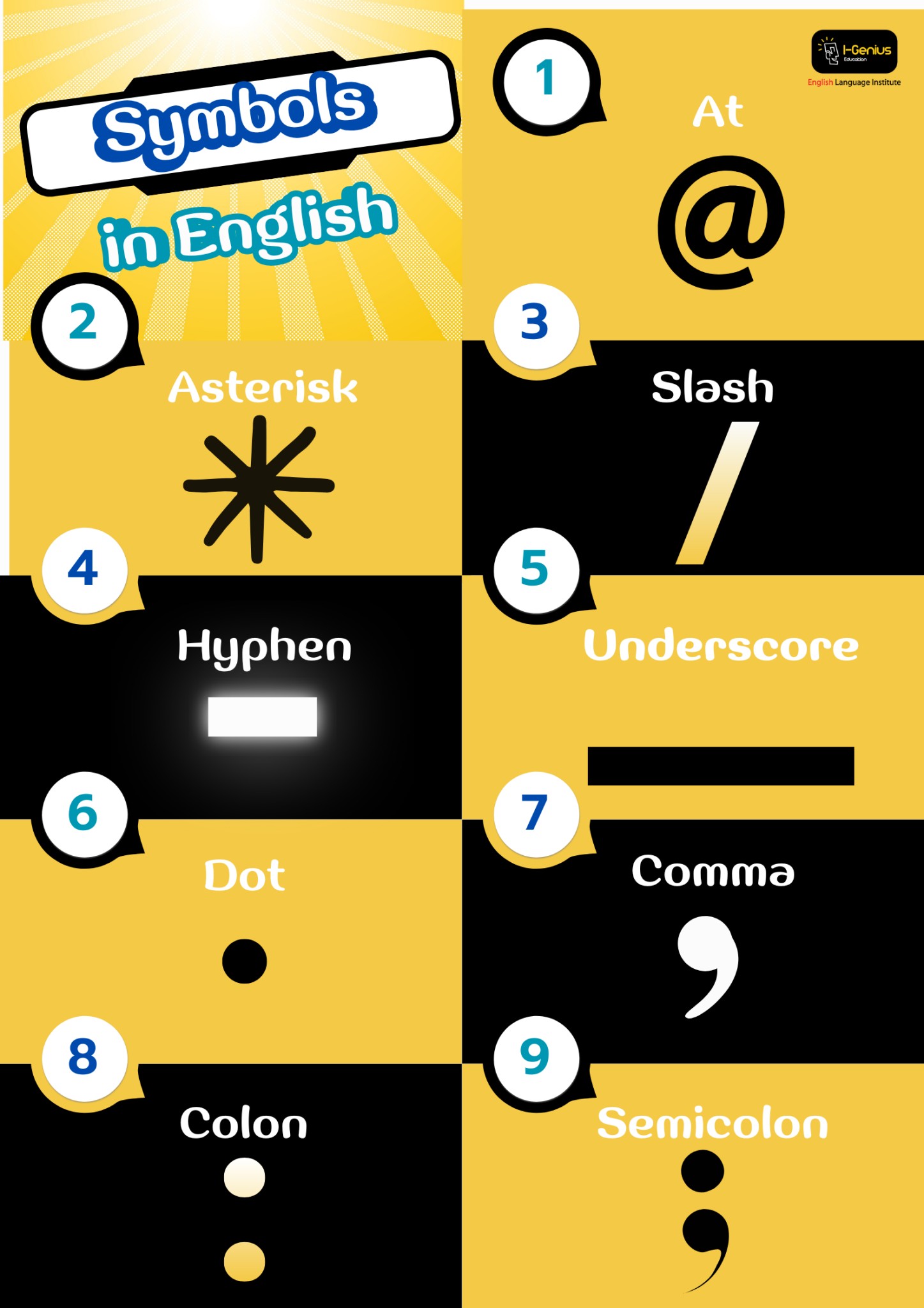 I-Genius - 📚 Symbols in English! รู้ไหมว่าเครื่องหมายต่าง ๆ ในภาษา ...