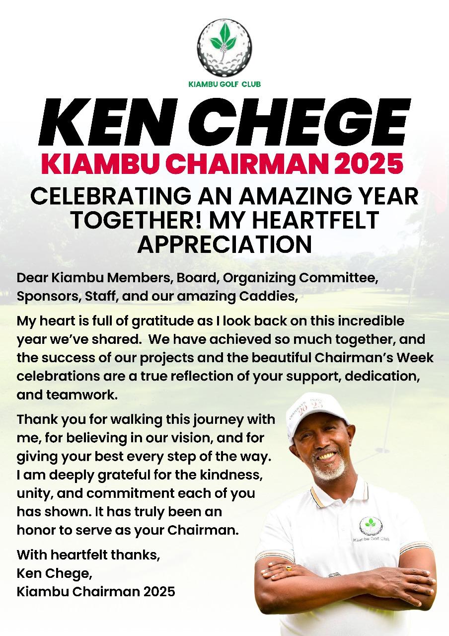 Kiambu - A heartfelt message from Chairman Ken Chege as we celebrate an ...