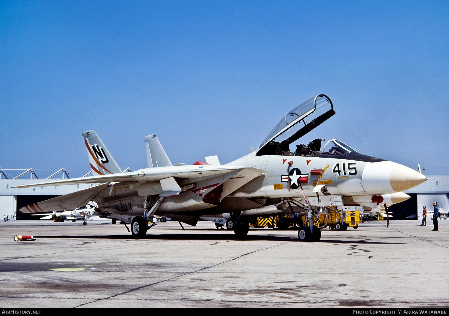 Grumman F-14 Tomcat belonging to VF-124 'Gunfighters' at NAS